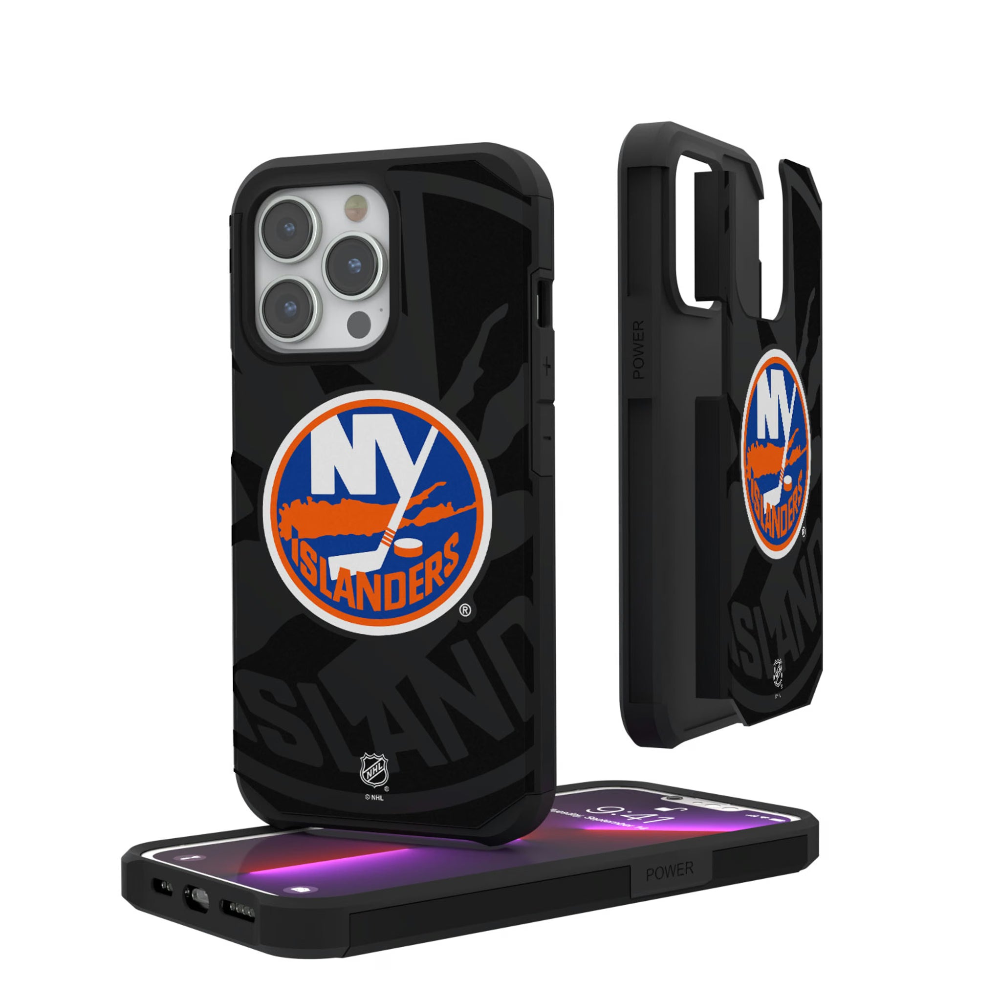 New York Islanders Monocolor Tilt iPhone Rugged Phone Case for Apple iPhone