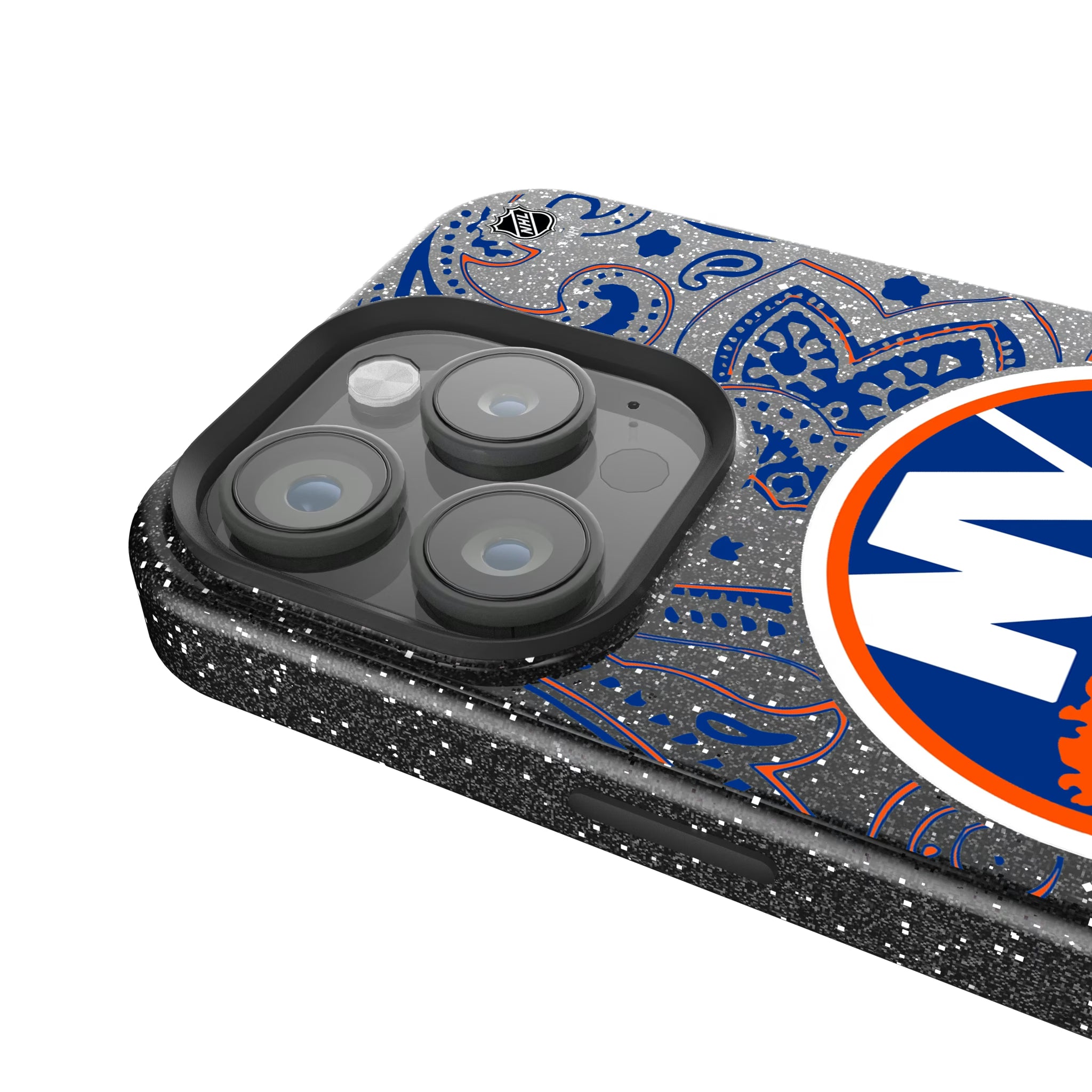 New York Islanders Paisley iPhone Bling Phone Case for Apple iPhone - Detail