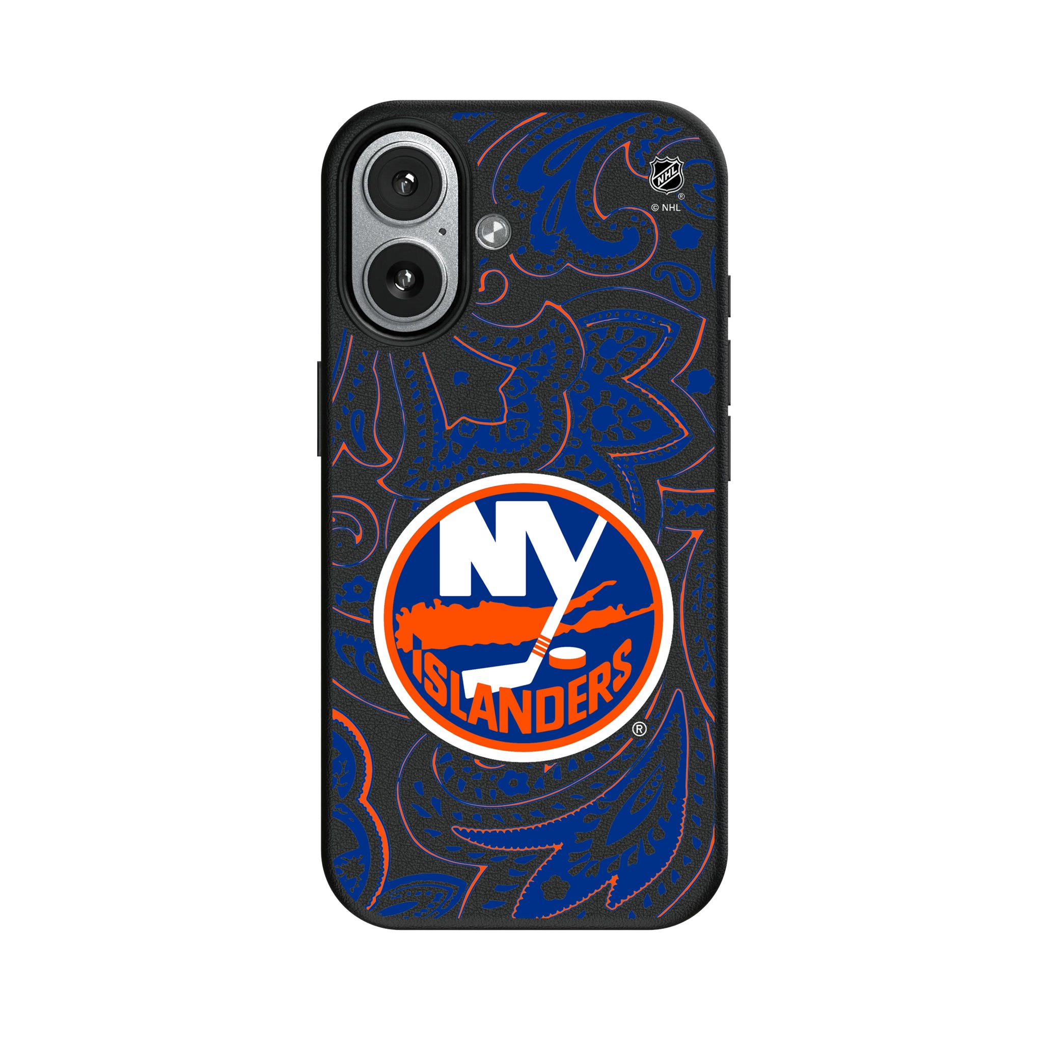 New York Islanders Paisley iPhone MagSafe Compatible Phone Case for Apple iPhone#Device_iPhone 17