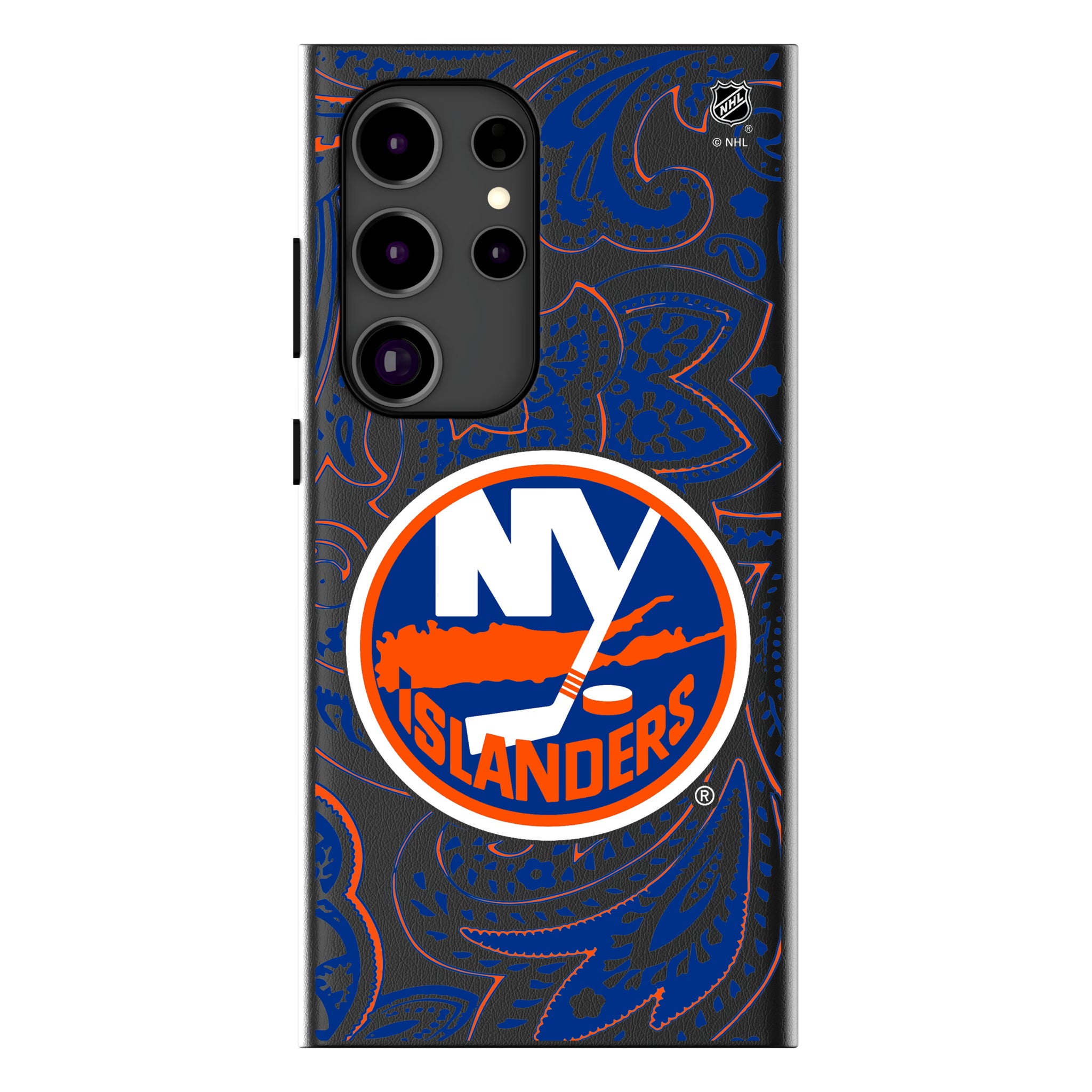 New York Islanders Paisley Galaxy MagSafe Compatible Phone Case for Samsung Galaxy