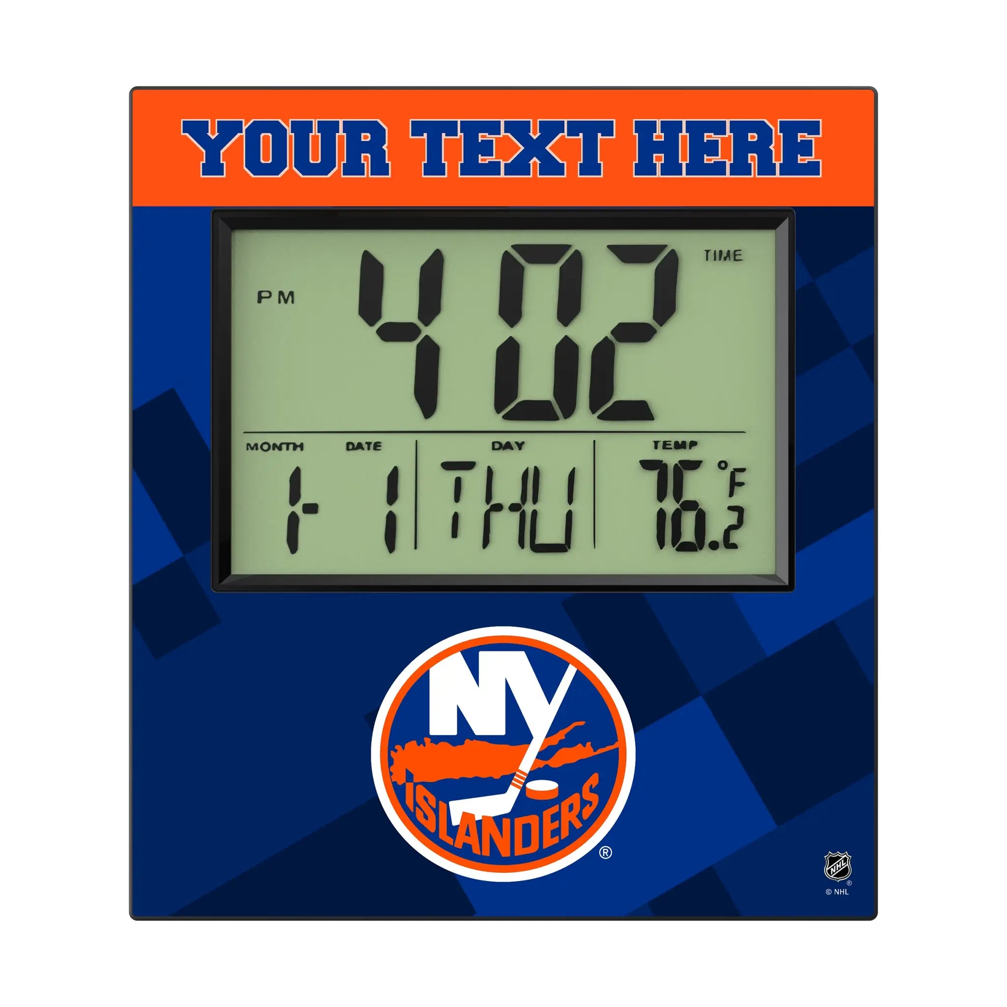 New York Islanders Personalized Color Block Wall Clock