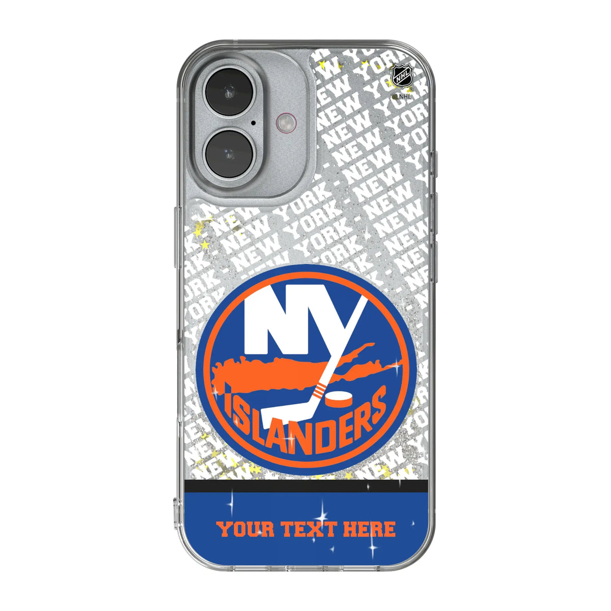 New York Islanders Personalized EndZone Plus iPhone Glitter Phone Case for Apple iPhone#Device_iPhone 17