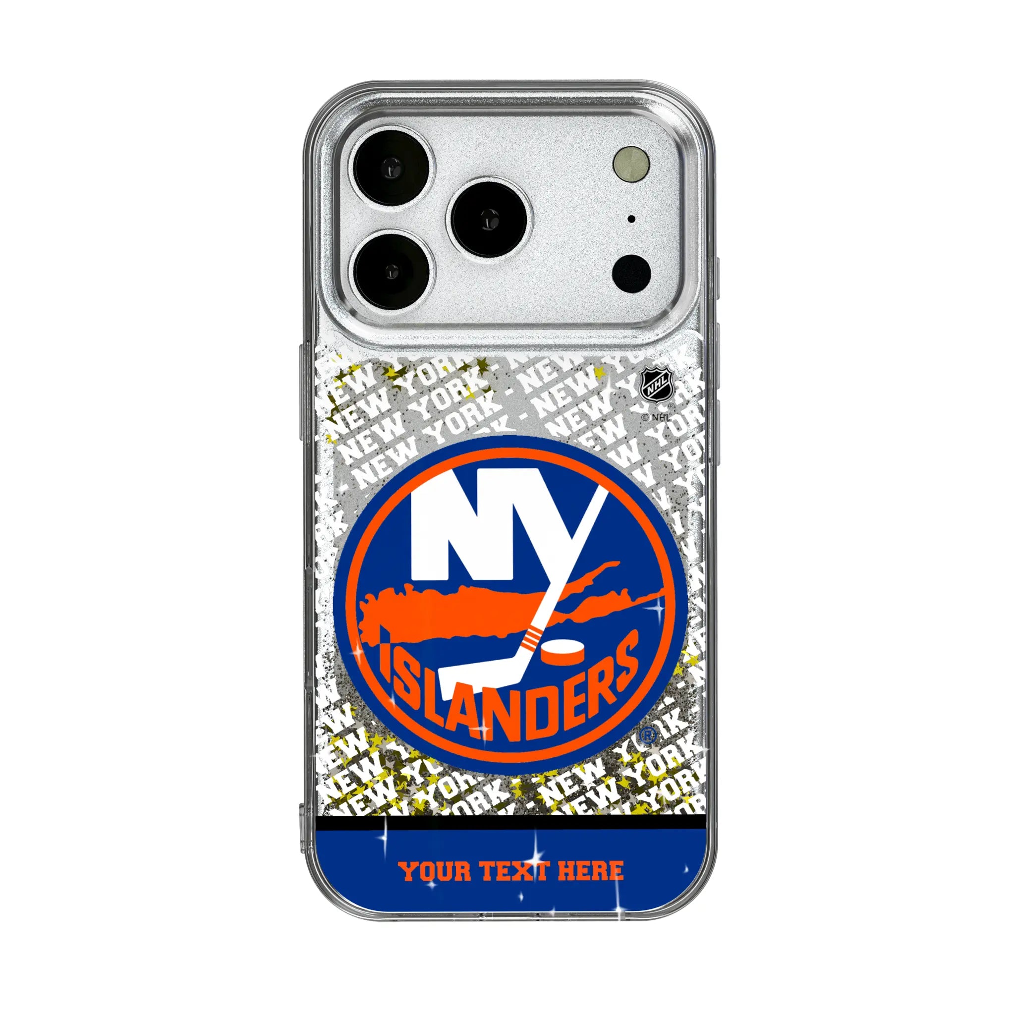 New York Islanders Personalized EndZone Plus iPhone Glitter Phone Case for Apple iPhone