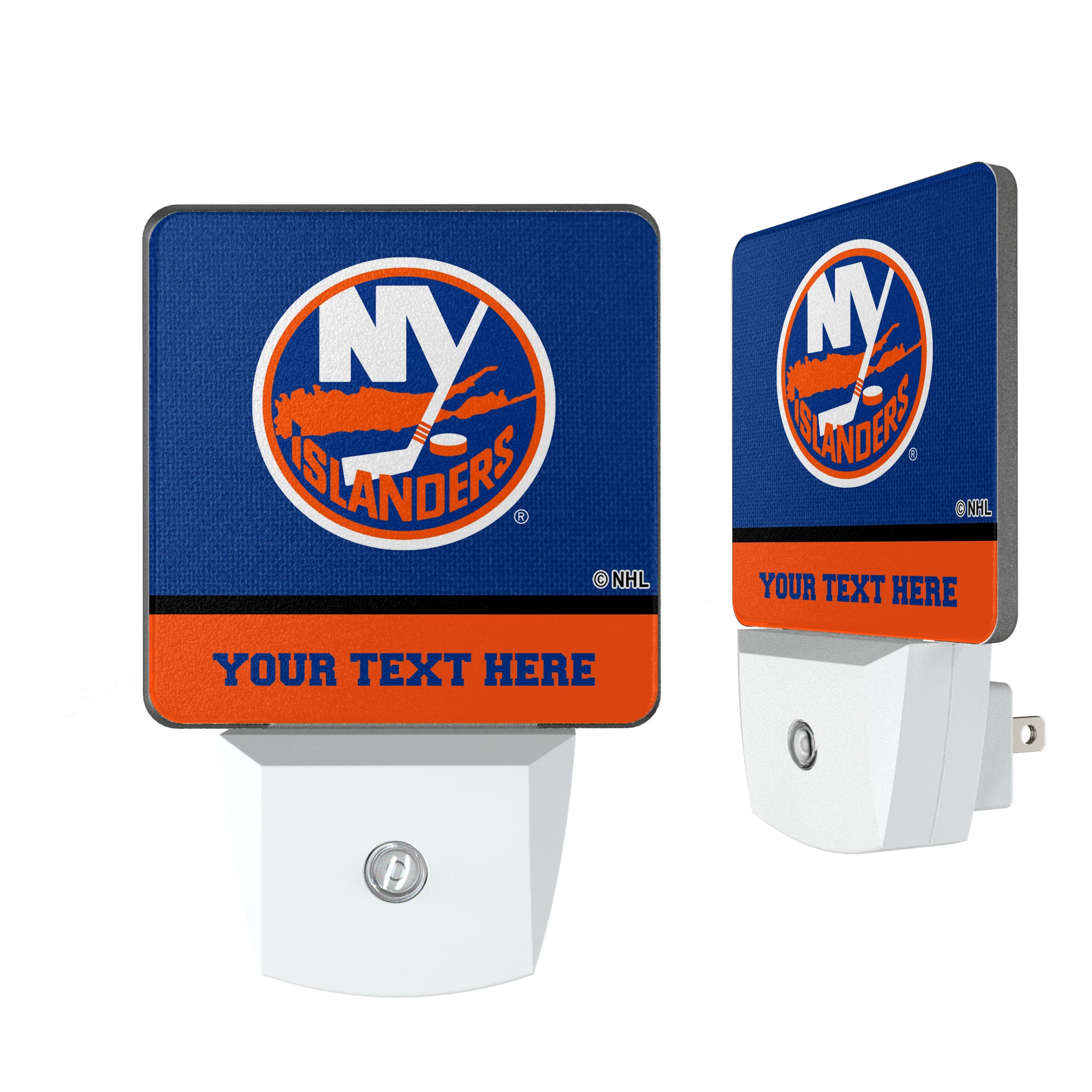 New York Islanders Personalized Endzone Solid Night Light 2-Pack