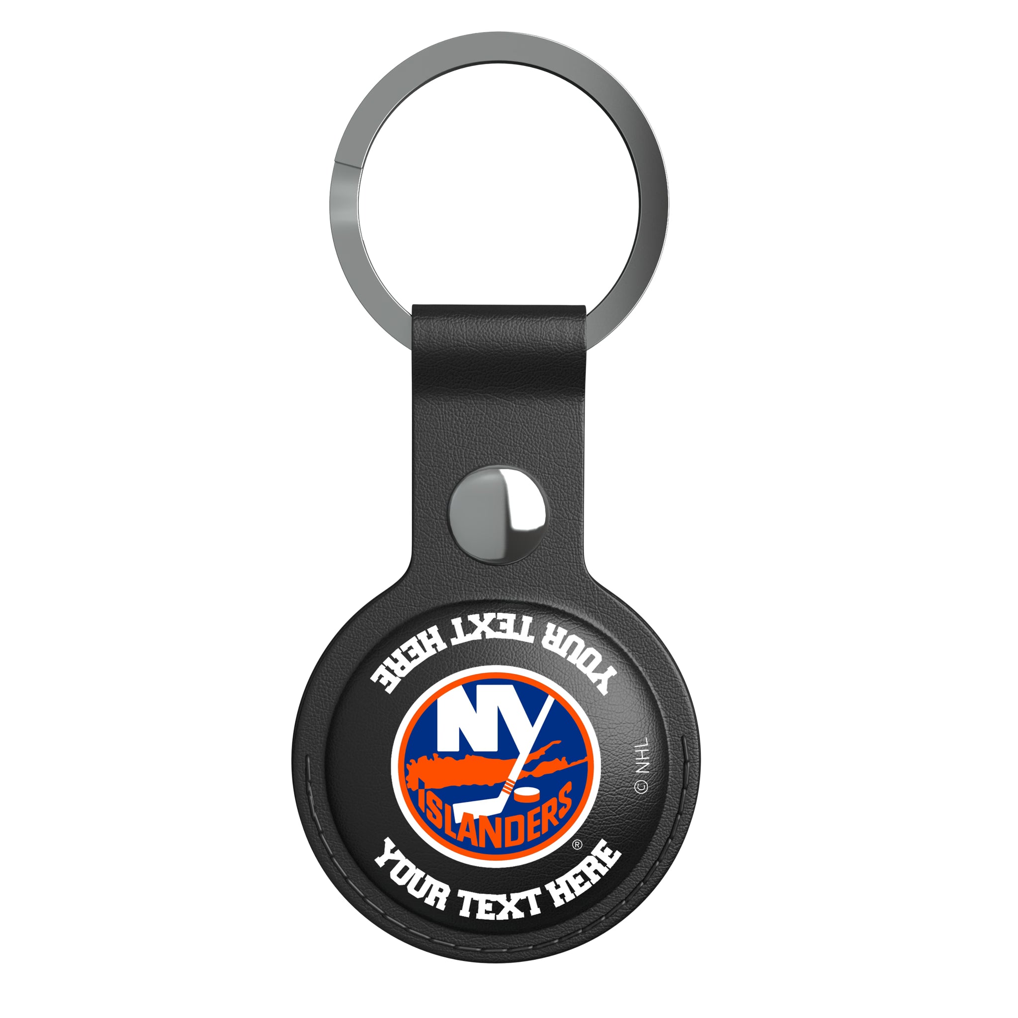 New York Islanders Personalized Insignia AirTag Black Airtag Holder