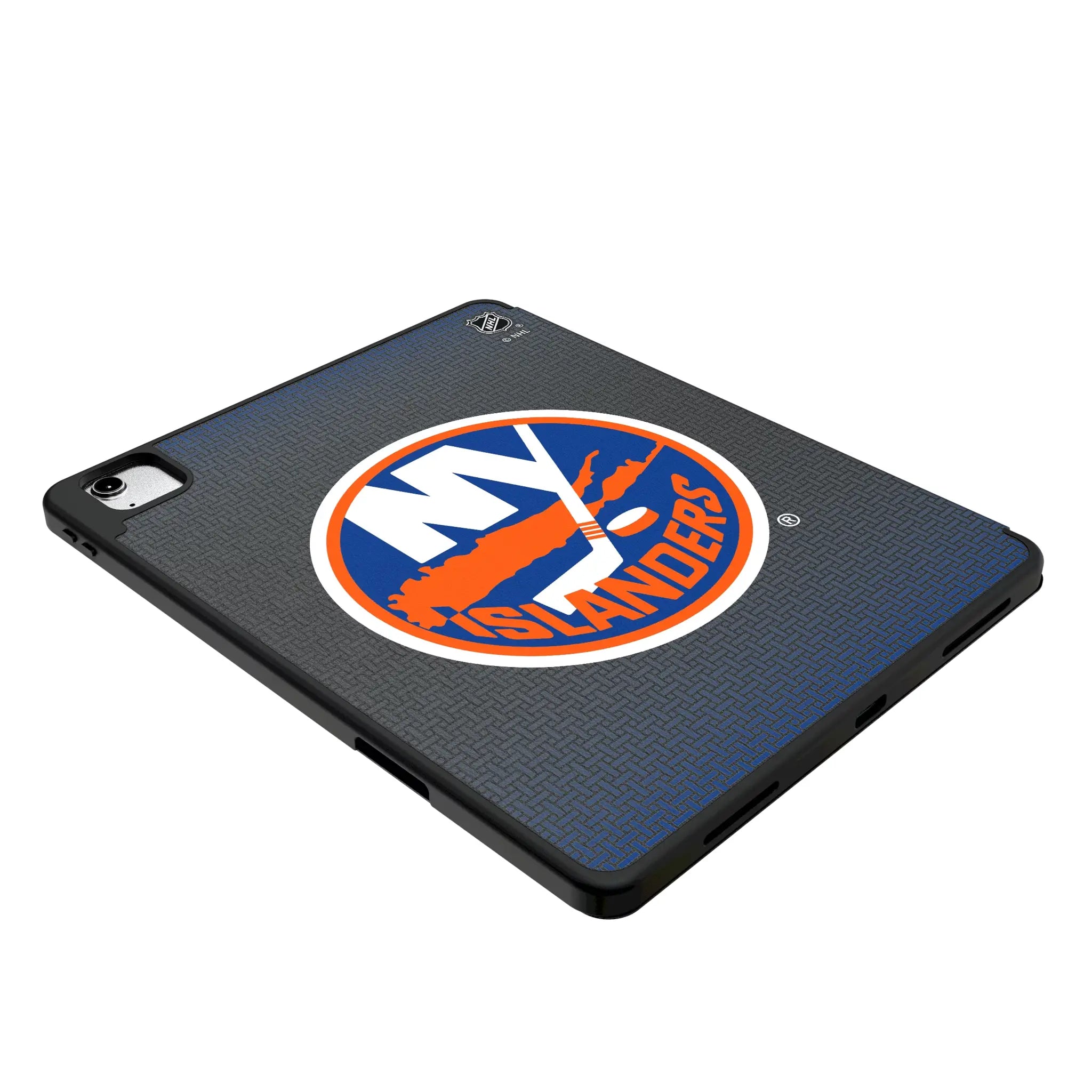 New York Islanders Personalized Linen iPad Tablet Case for Apple iPad - Isometric View
