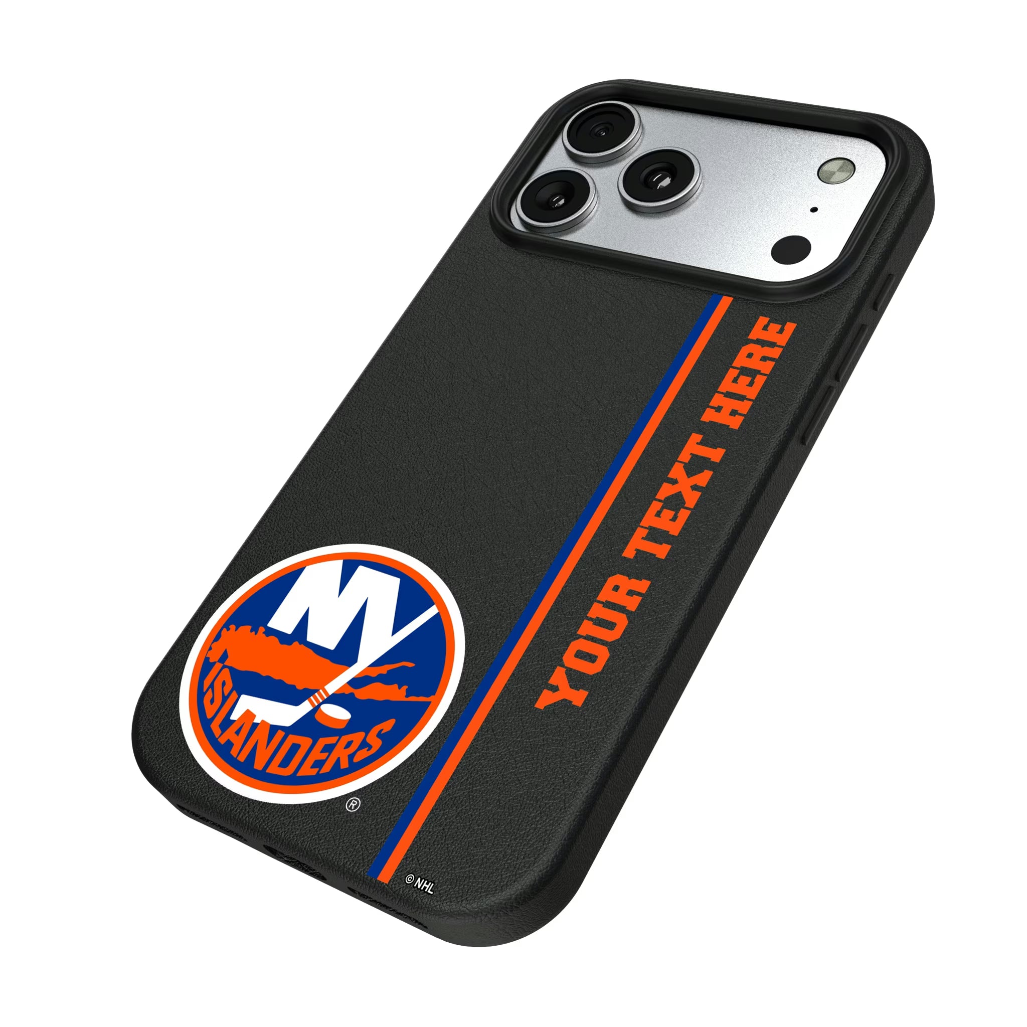 New York Islanders Personalized Sidebard iPhone MagSafe Compatible Phone Case for Apple iPhone - Isometric View#Device_iPhone 17 Pro Max