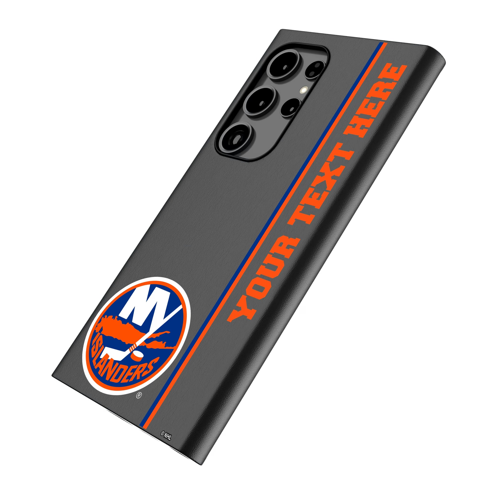 New York Islanders Personalized Sidebard Galaxy MagSafe Compatible Phone Case for Samsung Galaxy - Isometric View