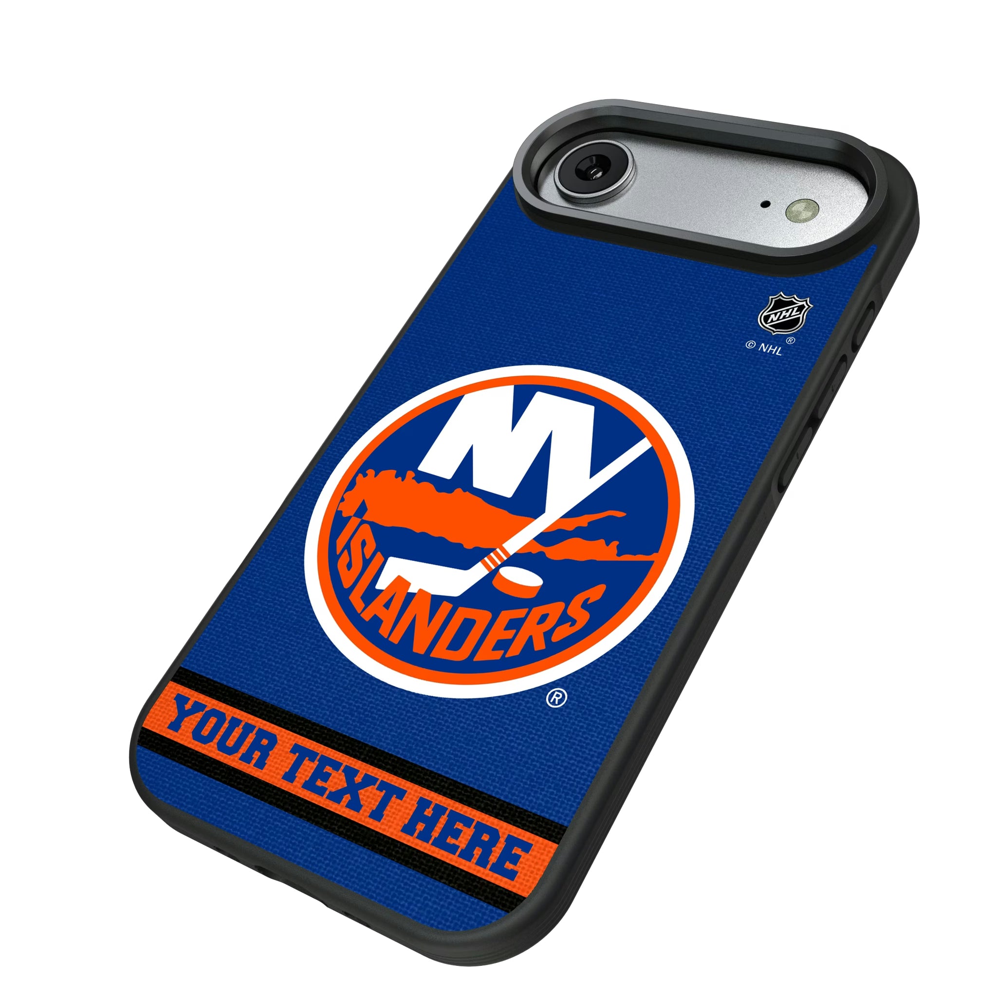 New York Islanders Personalized Stripe iPhone Bump Phone Case for Apple iPhone - Isometric View#Device_iPhone Air