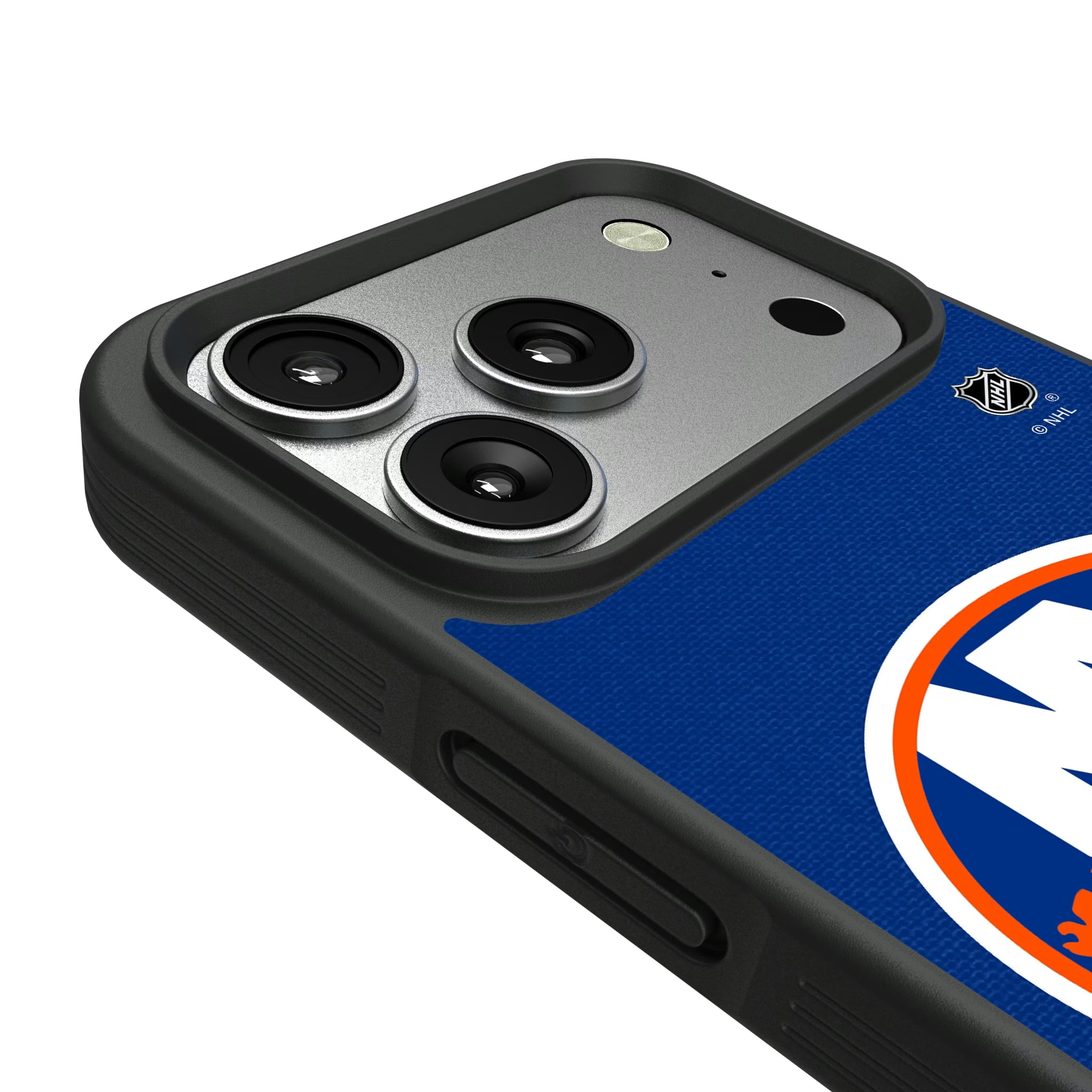 New York Islanders Personalized Stripe iPhone Bump Phone Case for Apple iPhone - Detail#Device_iPhone 17 Pro