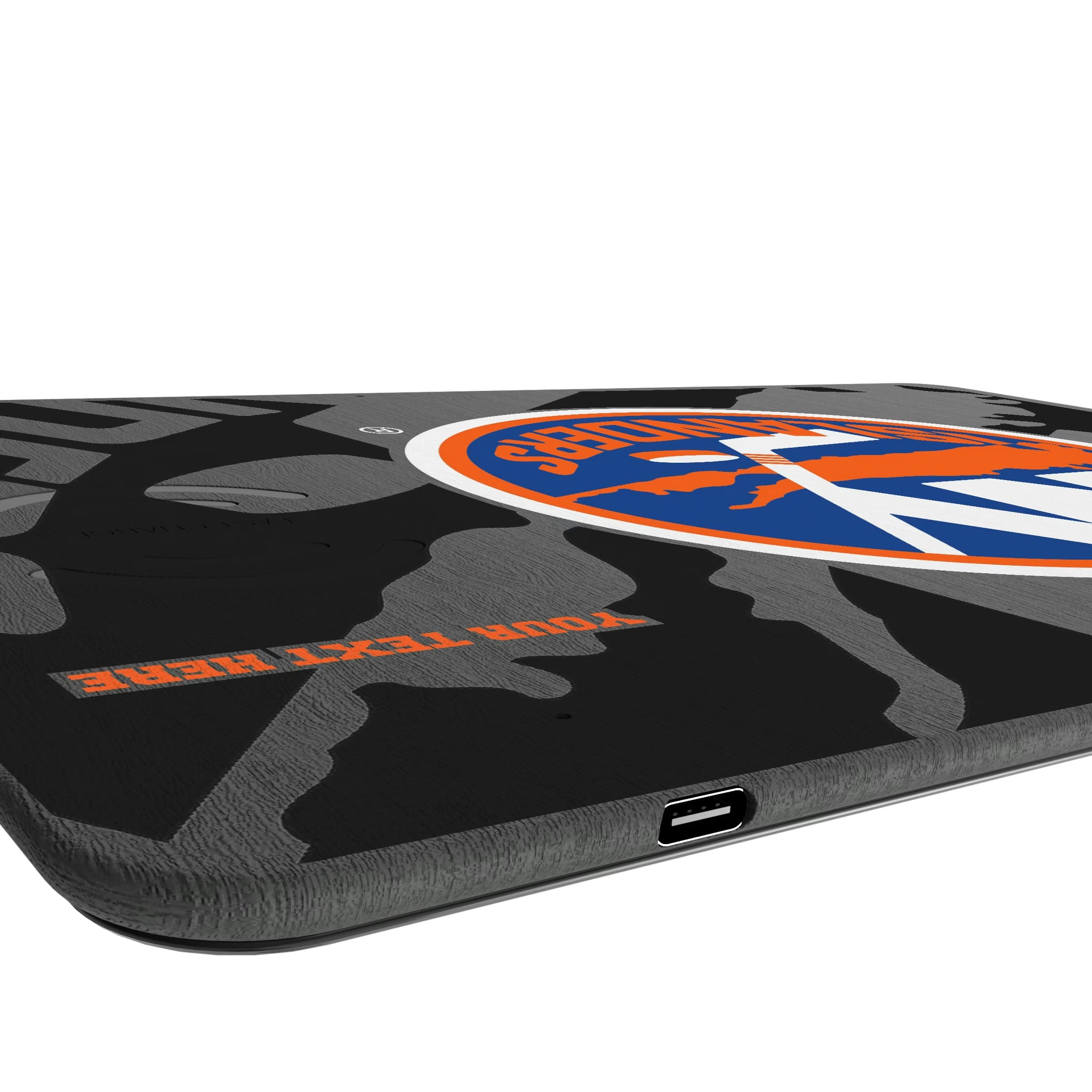 New York Islanders Personalized Tilt 15-Watt Wireless Charger and Mouse Pad