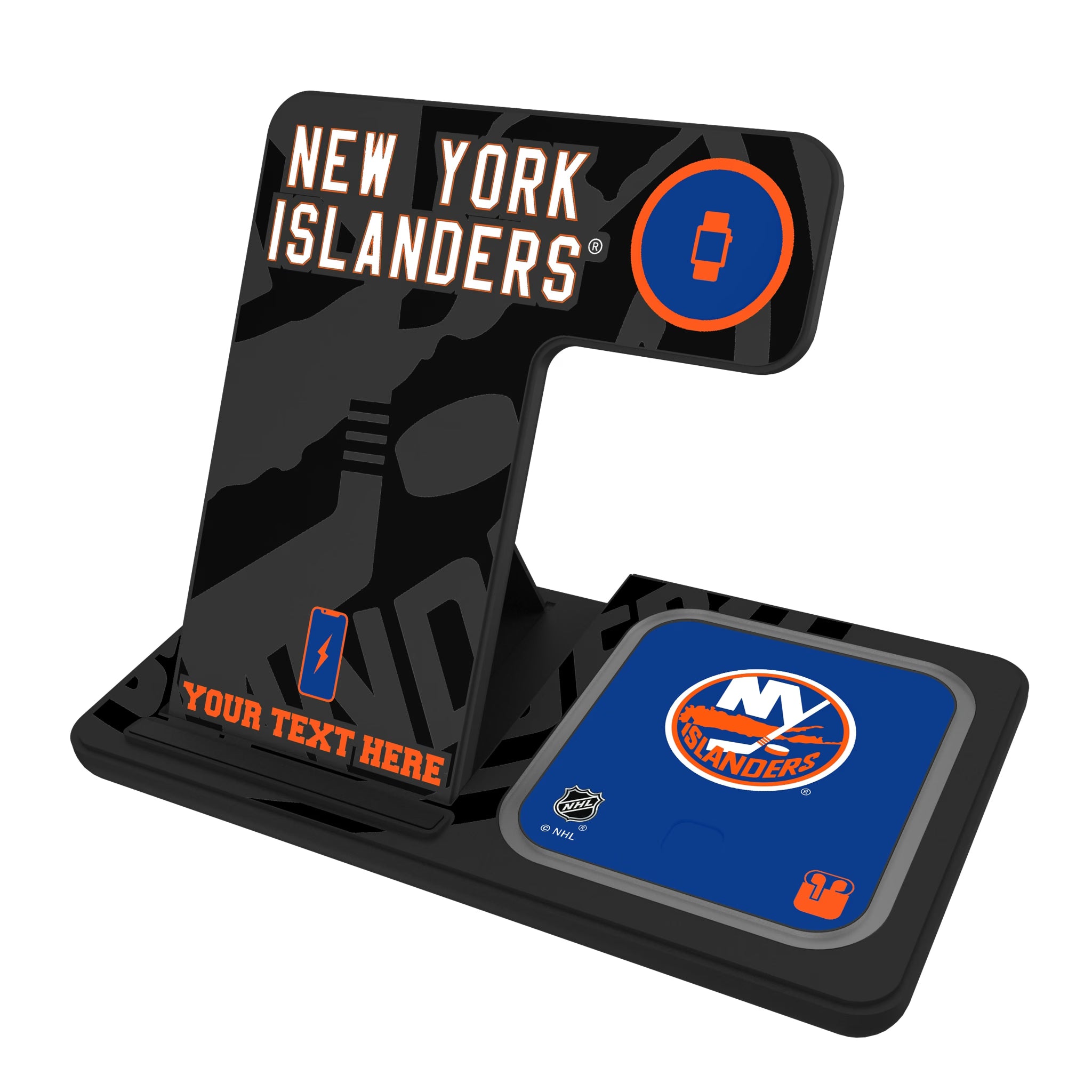 New York Islanders Personalized Tilt 3 in 1 Charging Station