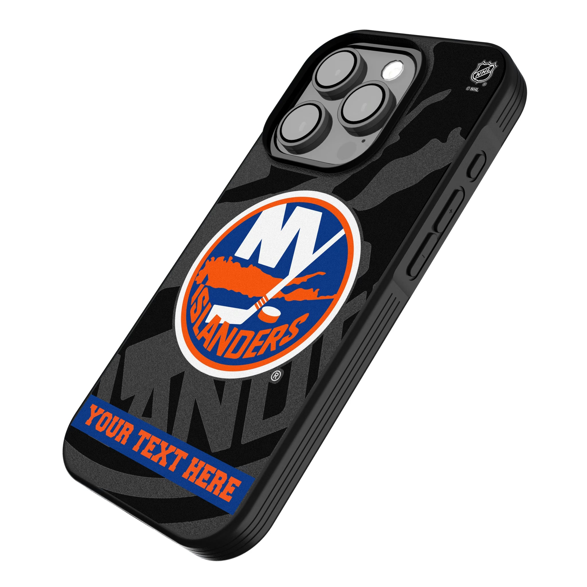 New York Islanders Personalized Tilt iPhone Bump Phone Case for Apple iPhone - Isometric View