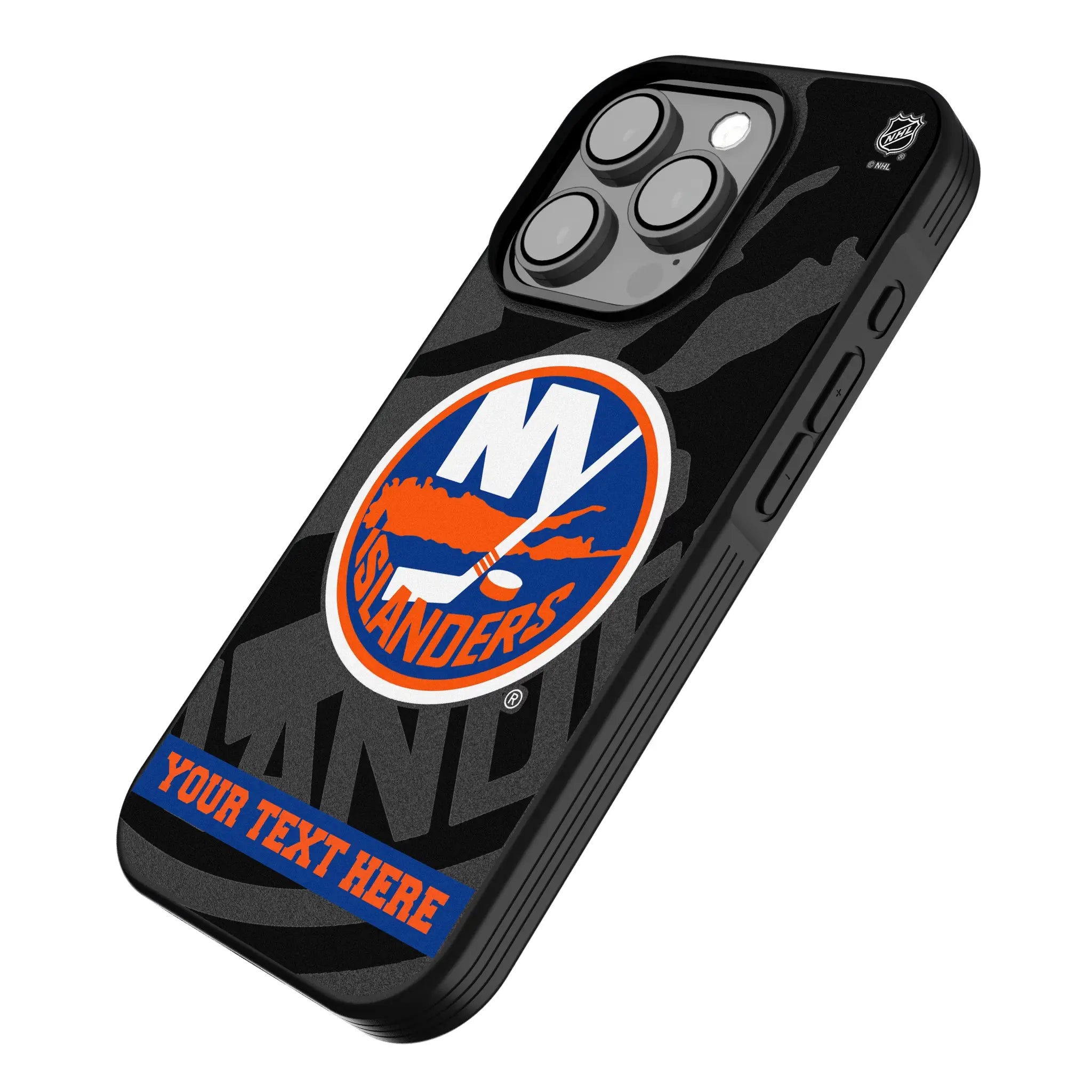 New York Islanders Personalized Tilt iPhone Bump Phone Case for Apple iPhone - Isometric View