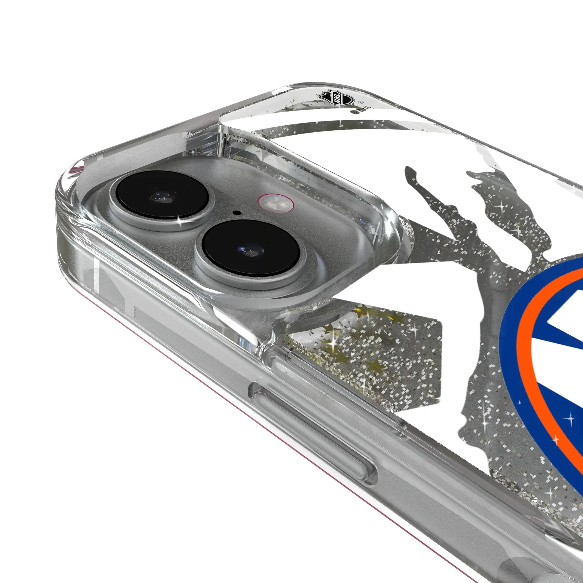 New York Islanders Personalized Tilt iPhone Glitter Phone Case for Apple iPhone - Detail