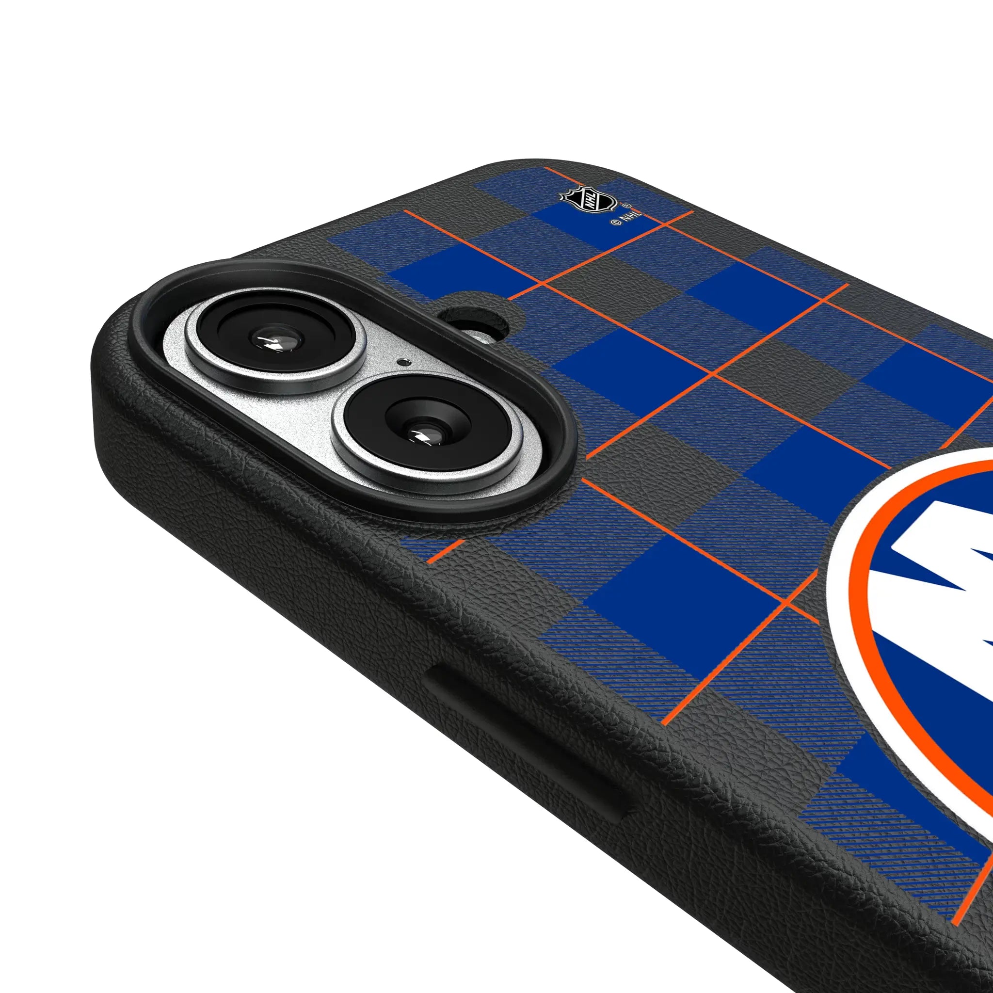 New York Islanders Plaid iPhone MagSafe Compatible Phone Case for Apple iPhone - Detail#Device_iPhone 17