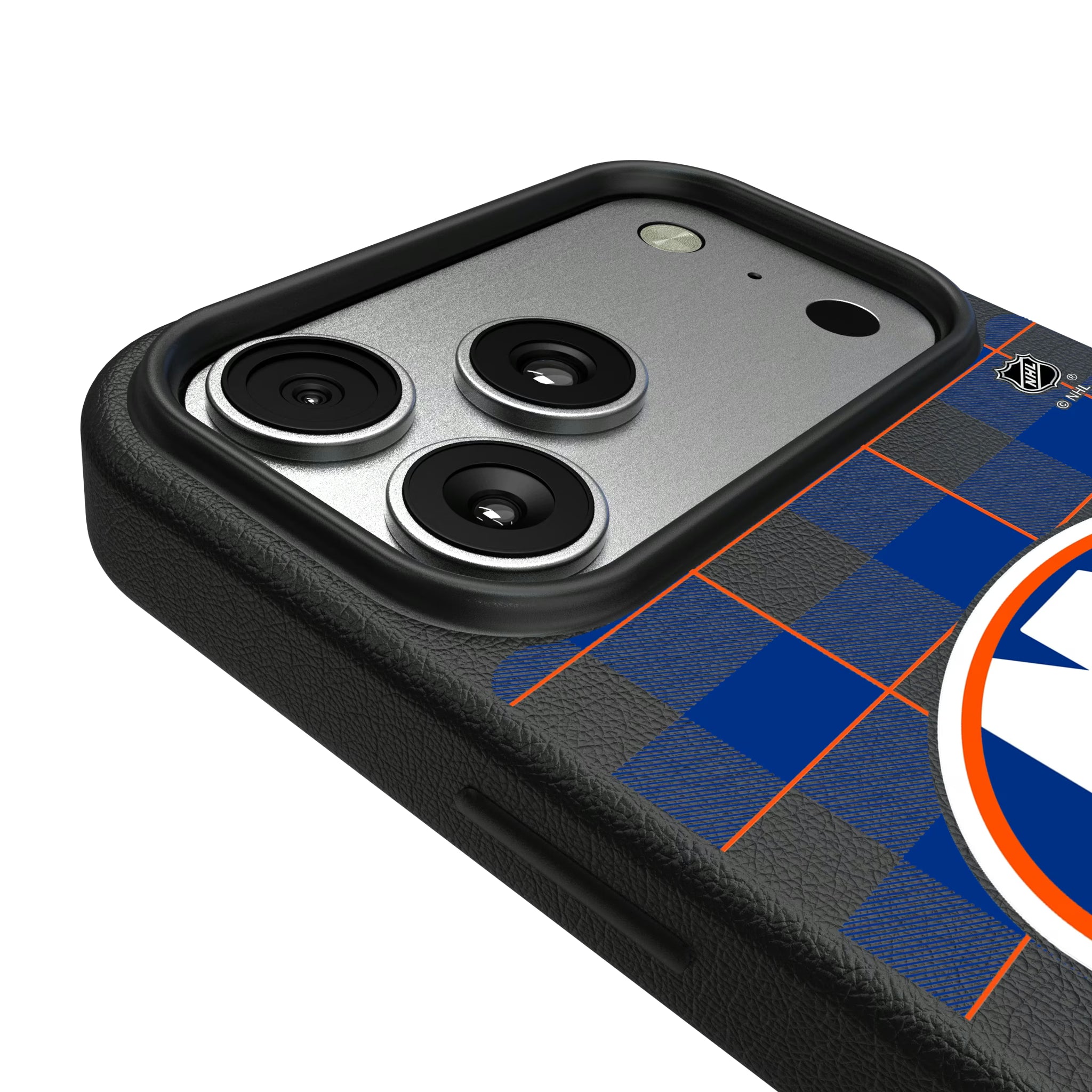 New York Islanders Plaid iPhone MagSafe Compatible Phone Case for Apple iPhone - Detail#Device_iPhone 17 Pro Max