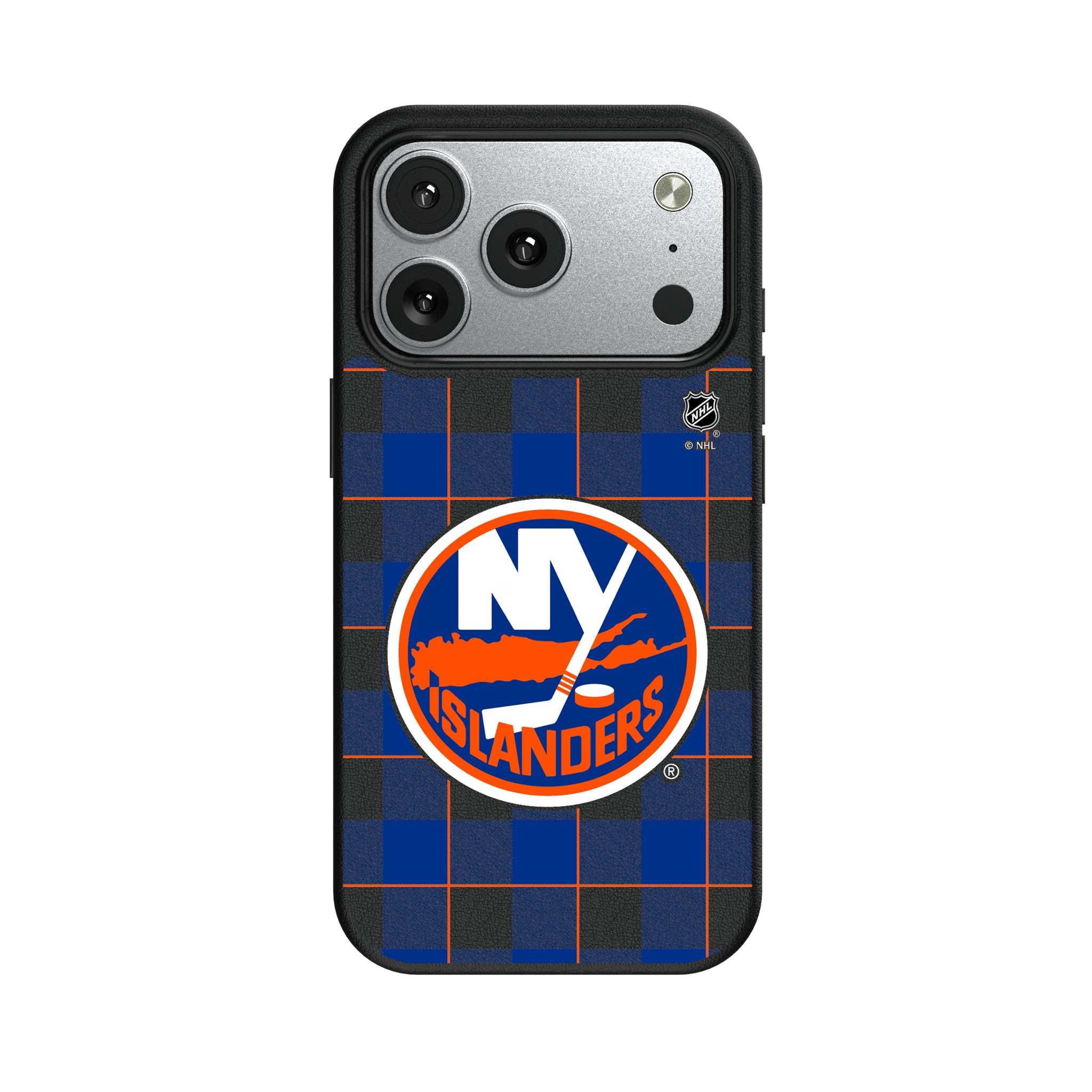 New York Islanders Plaid iPhone MagSafe Compatible Phone Case for Apple iPhone#Device_iPhone 17 Pro