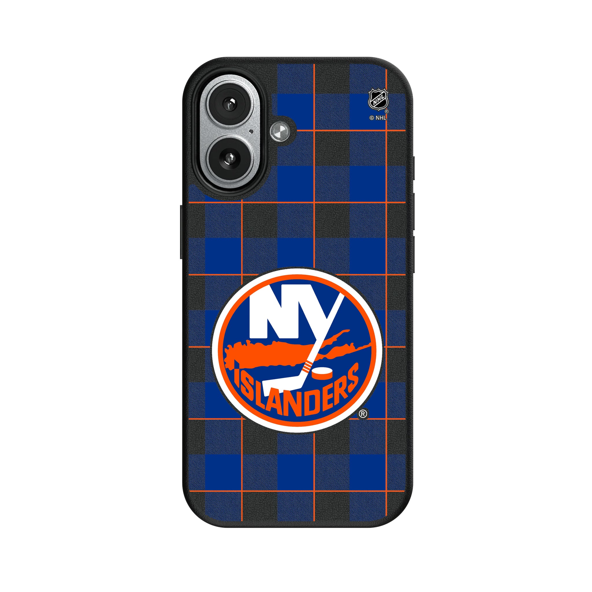 New York Islanders Plaid iPhone MagSafe Compatible Phone Case for Apple iPhone#Device_iPhone 17