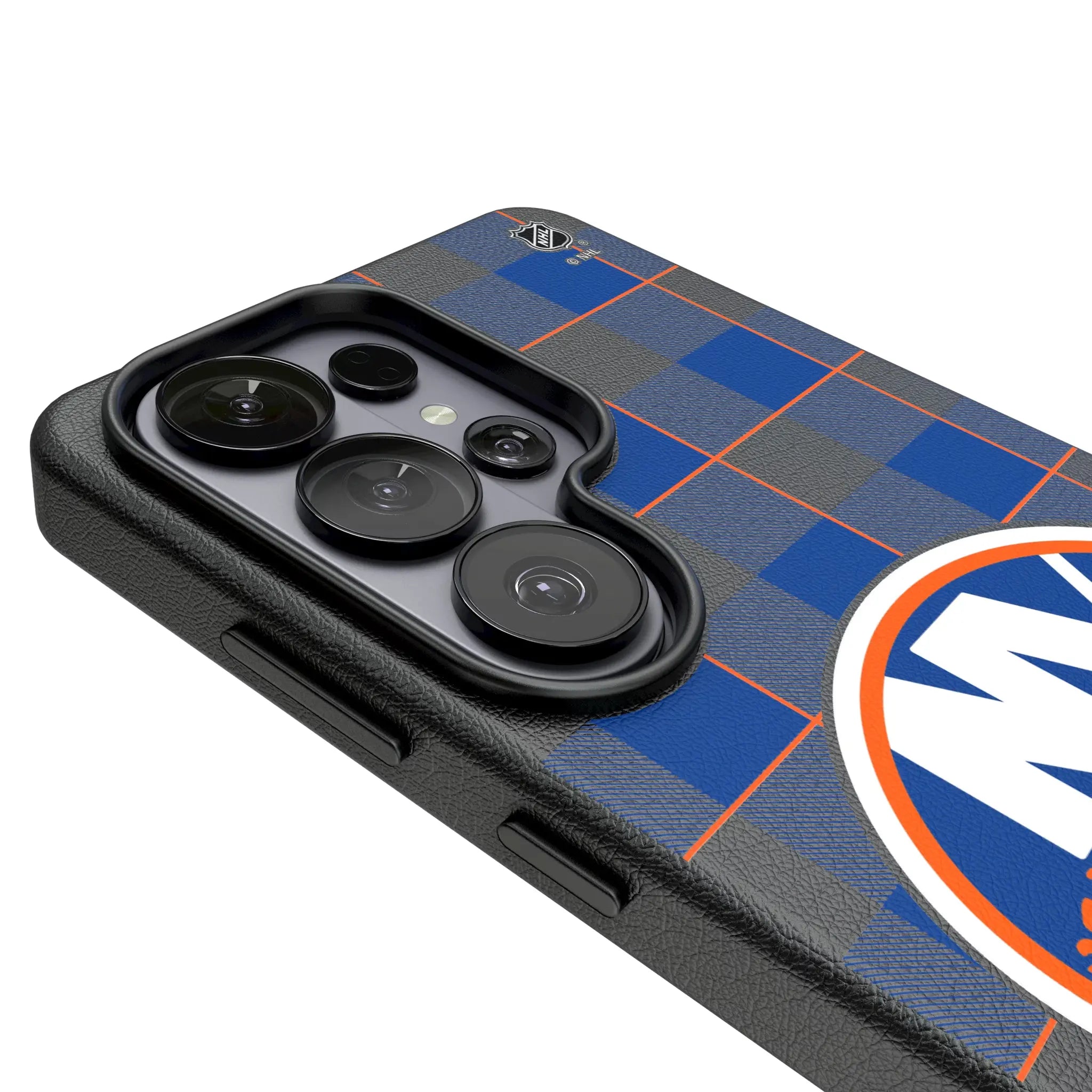 New York Islanders Plaid Galaxy MagSafe Compatible Phone Case for Samsung Galaxy - Detail#Device_Galaxy S26 Ultra