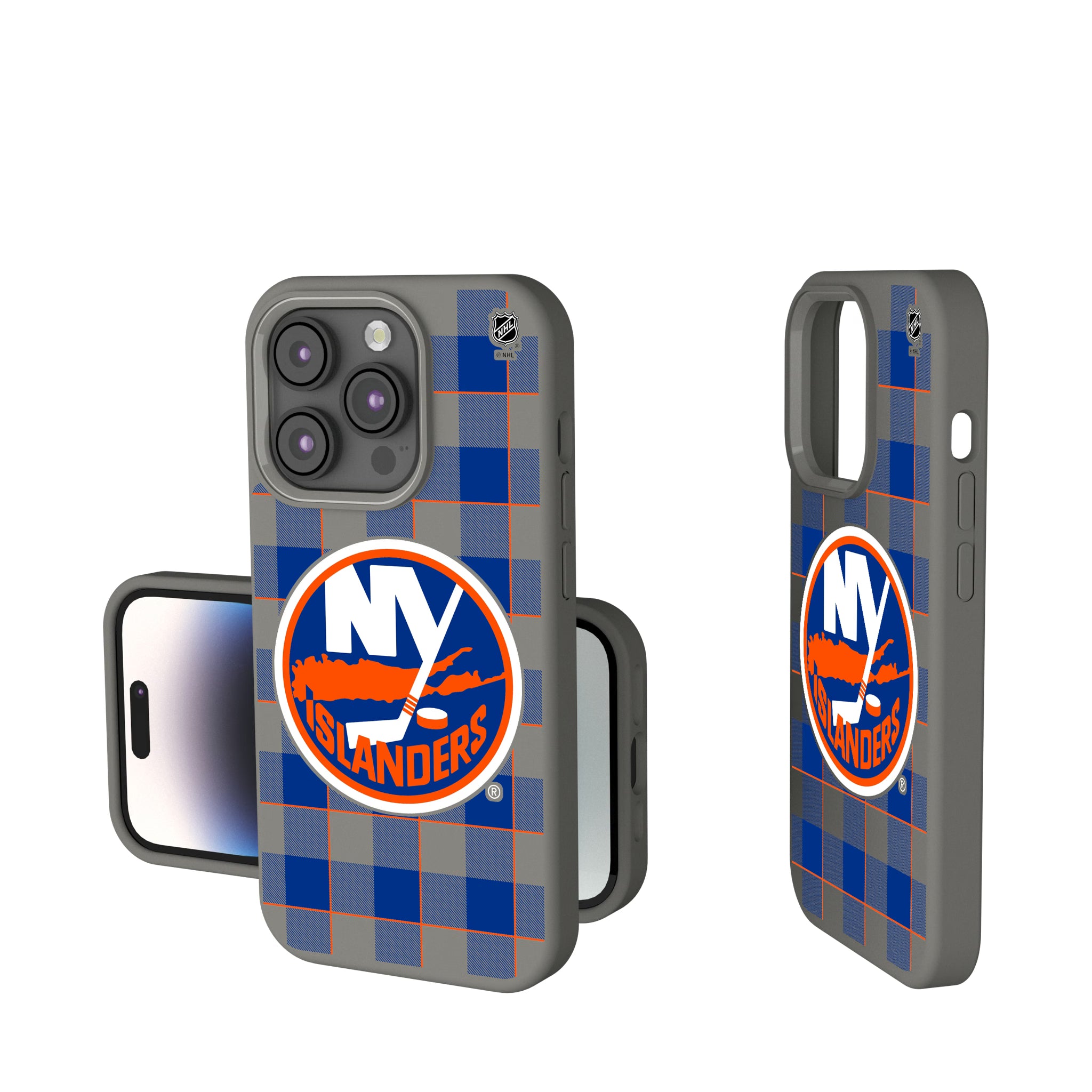 New York Islanders Plaid iPhone Soft Touch Phone Case for Apple iPhone
