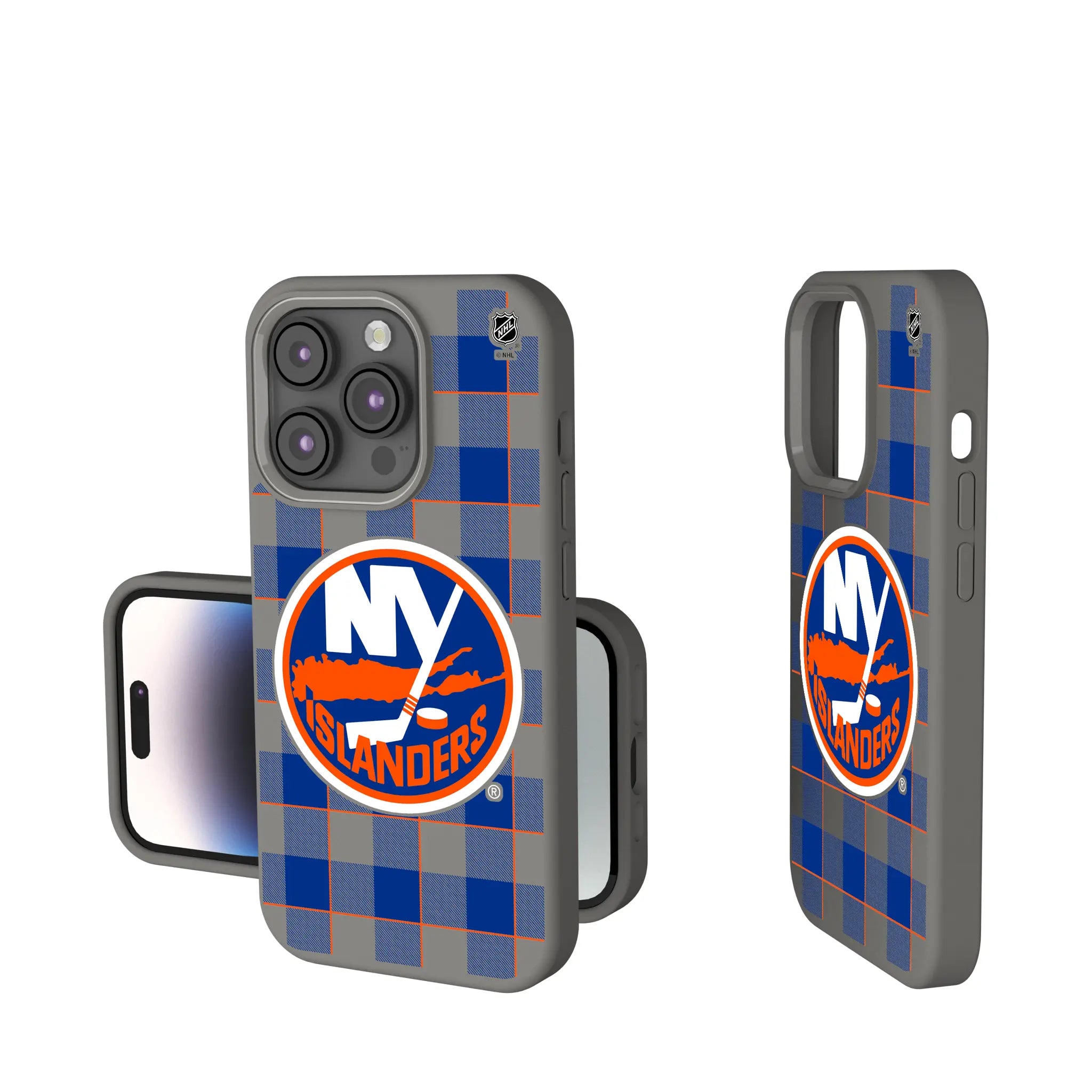 New York Islanders Plaid iPhone Soft Touch Phone Case for Apple iPhone