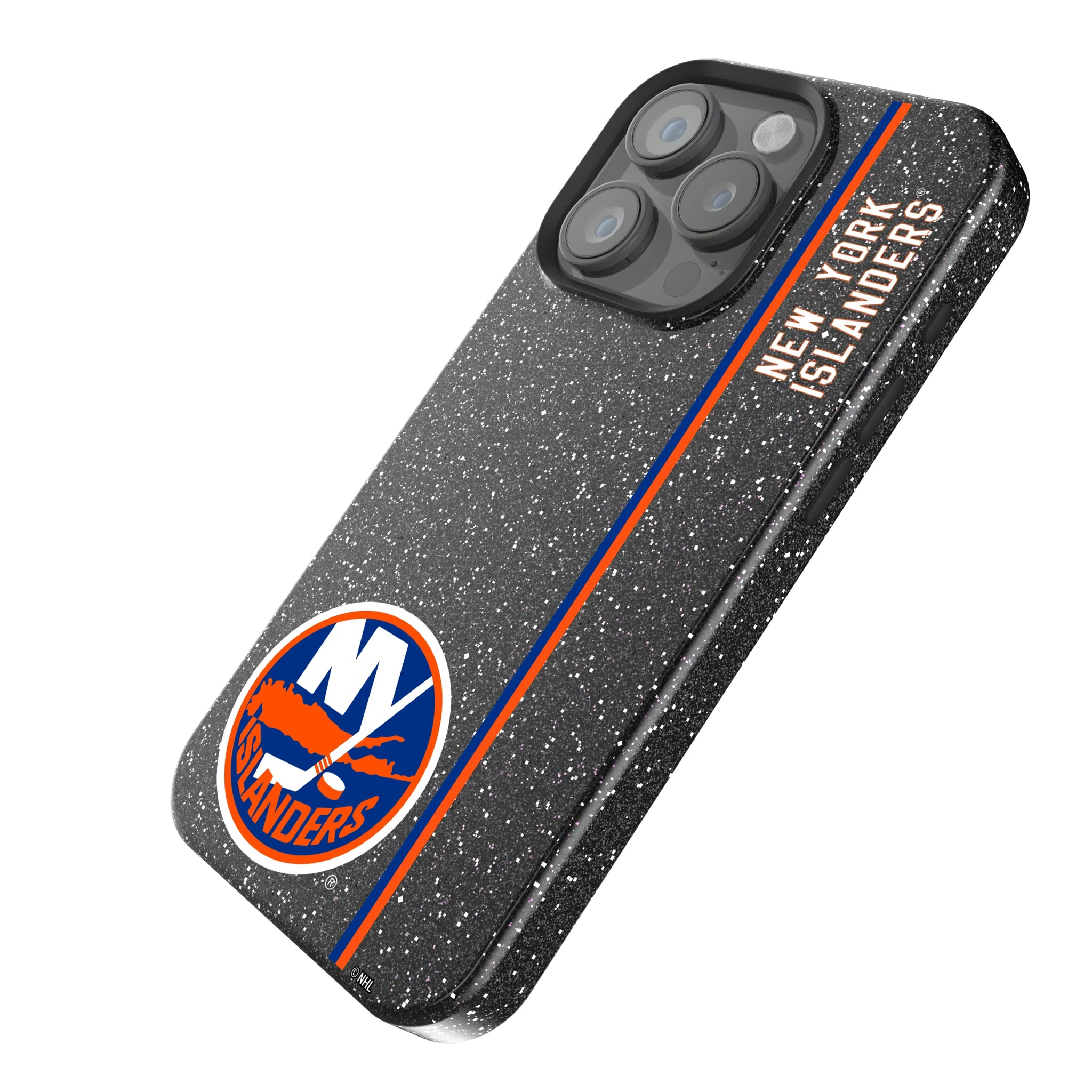 New York Islanders Sidebar iPhone Bling Phone Case for Apple iPhone - Isometric View