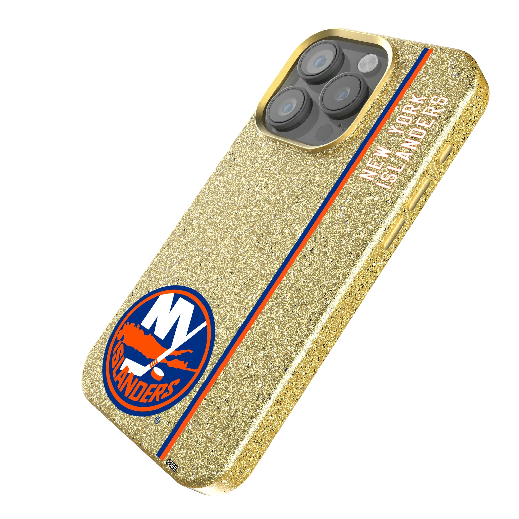 New York Islanders Sidebar iPhone Bling Phone Case for Apple iPhone - Isometric View