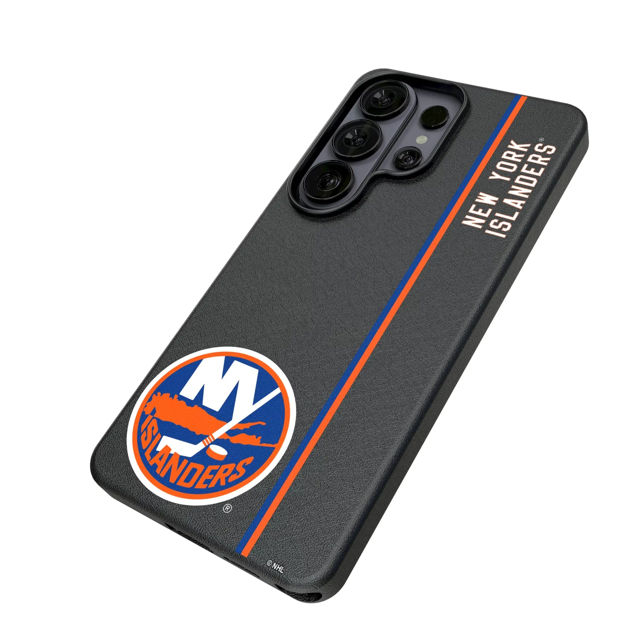 New York Islanders Sidebar Galaxy MagSafe Compatible Phone Case for Samsung Galaxy - Isometric View#Device_Galaxy S26 Ultra
