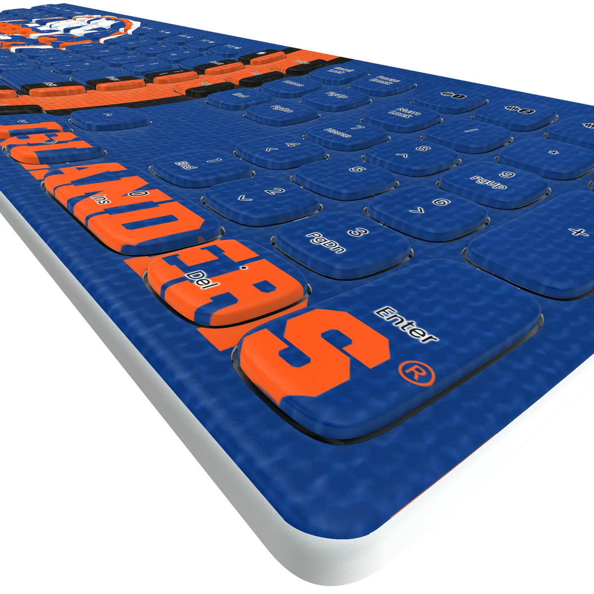 New York Islanders Stripe KKB605 Curved Wireless Keyboard - Detail