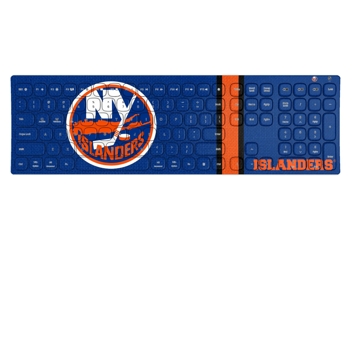 New York Islanders Stripe KKB605 Curved Wireless Keyboard