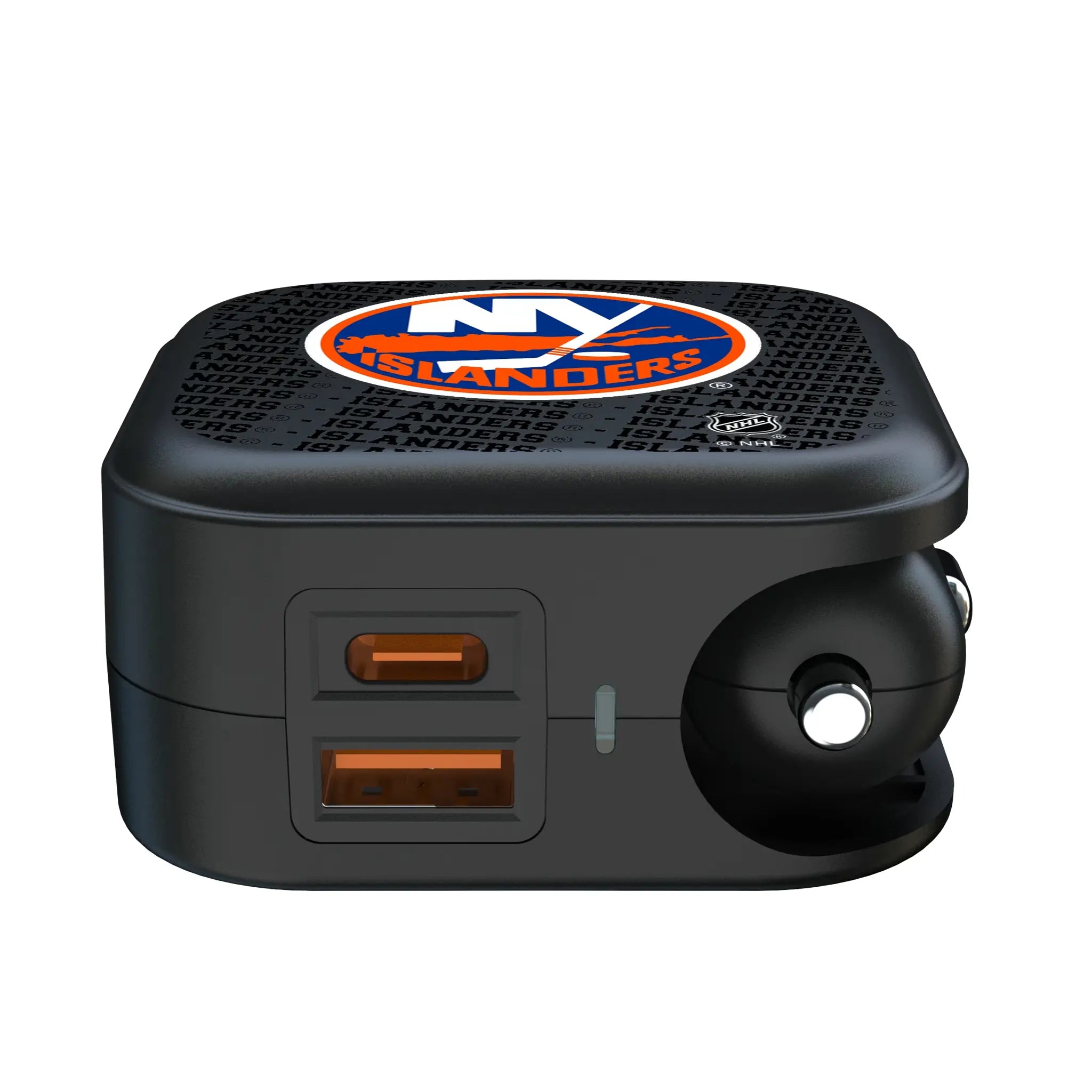 New York Islanders Text Backdrop 2 in 1 USB A/C Charger