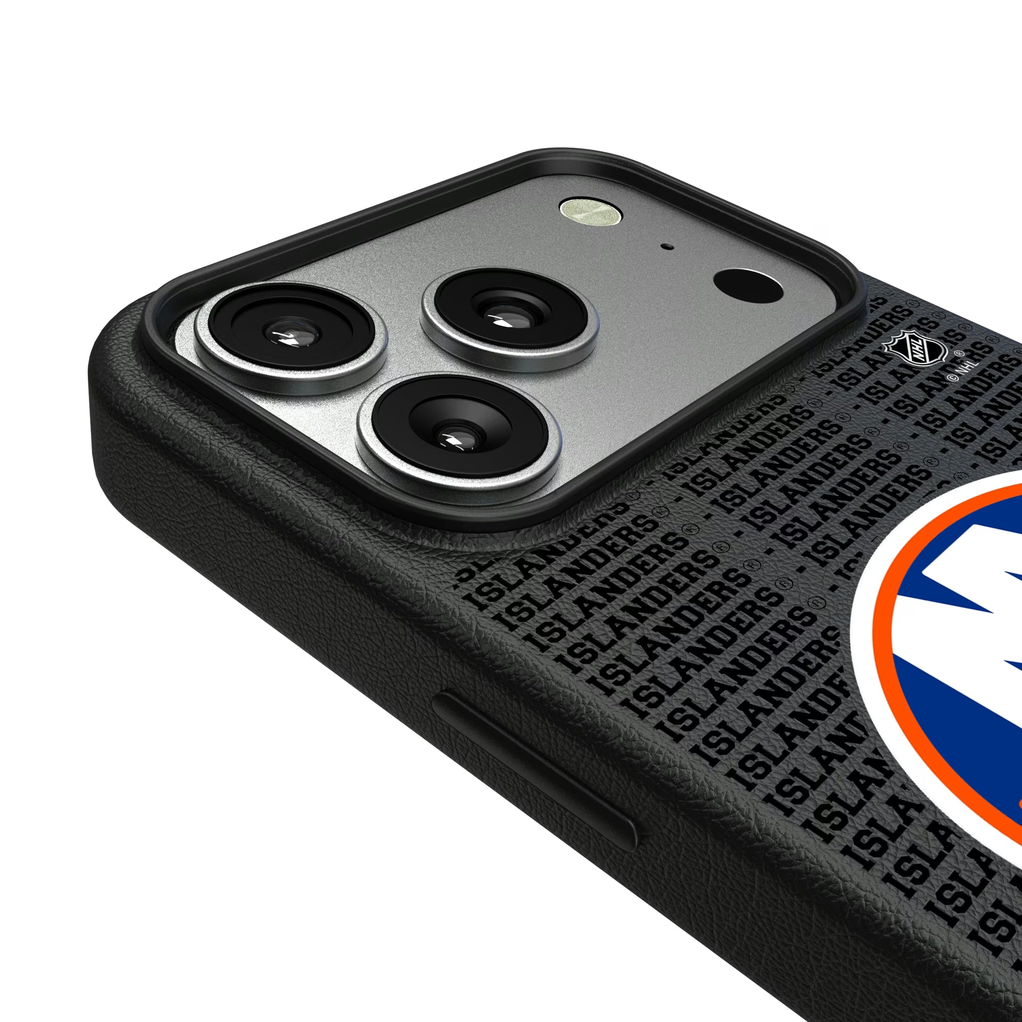 New York Islanders Text Backdrop iPhone MagSafe Compatible Phone Case for Apple iPhone - Detail#Device_iPhone 17 Pro
