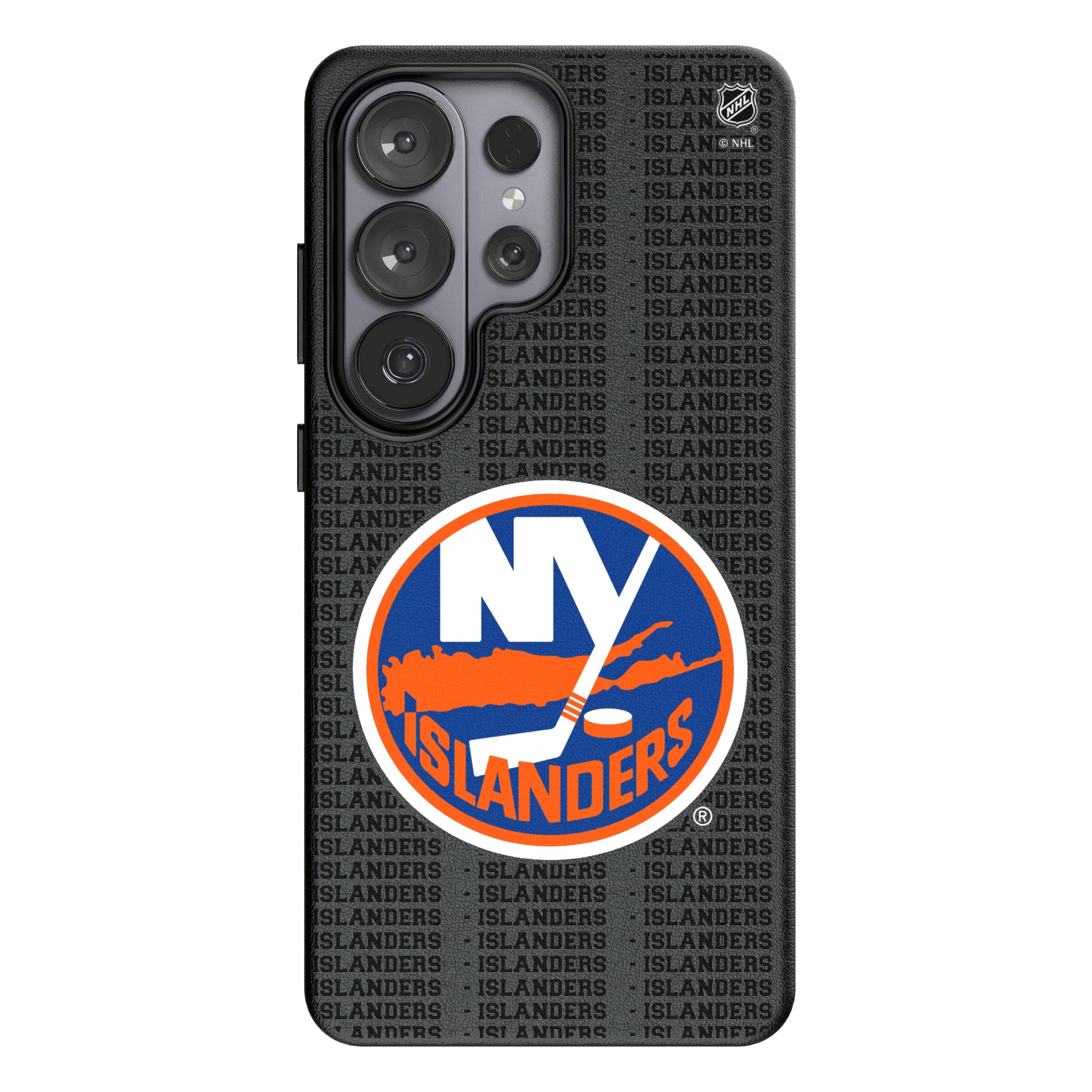 New York Islanders Text Backdrop Galaxy MagSafe Compatible Phone Case for Samsung Galaxy