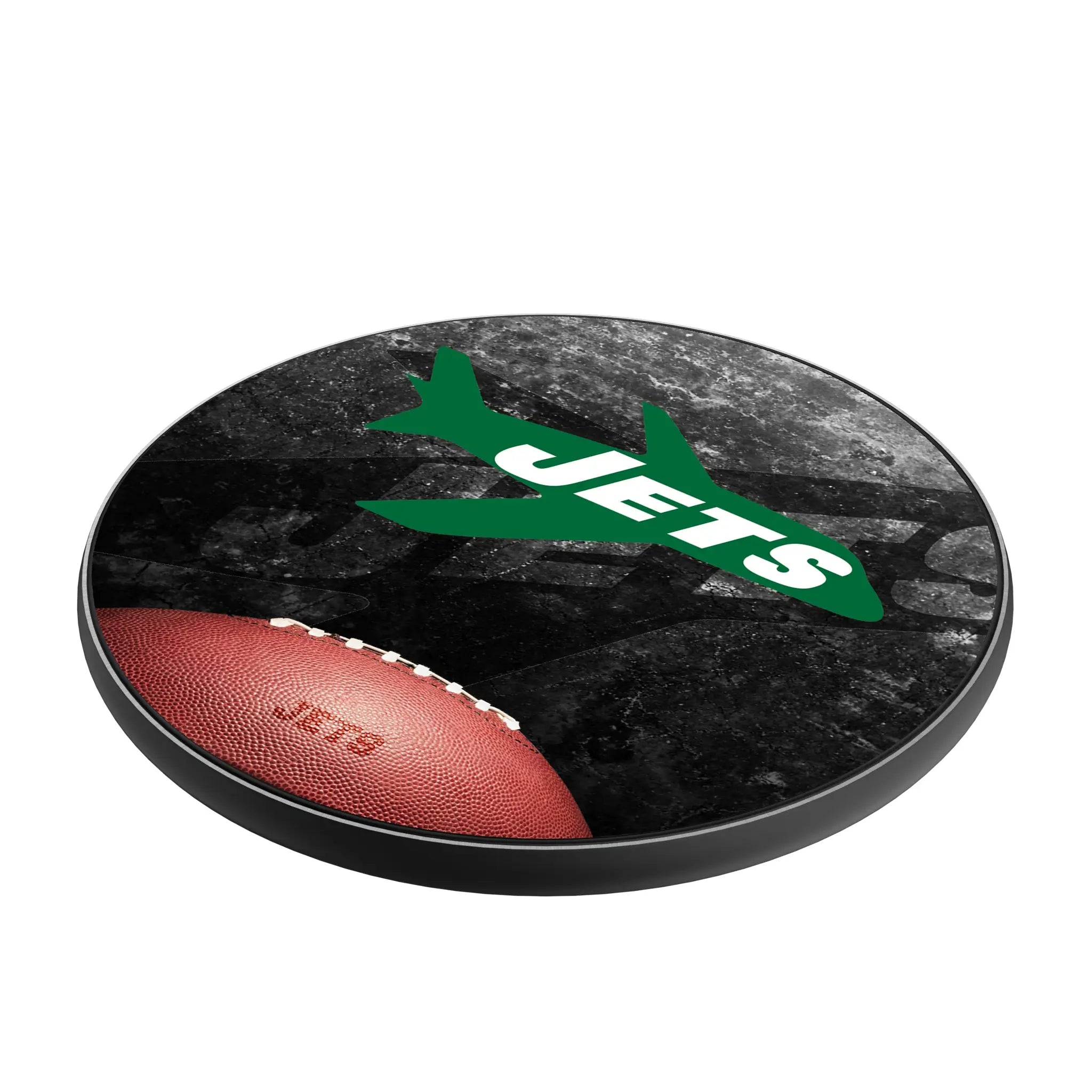 New York Jets 1963 Historic Collection Legendary 15-Watt Wireless Charger - Isometric View