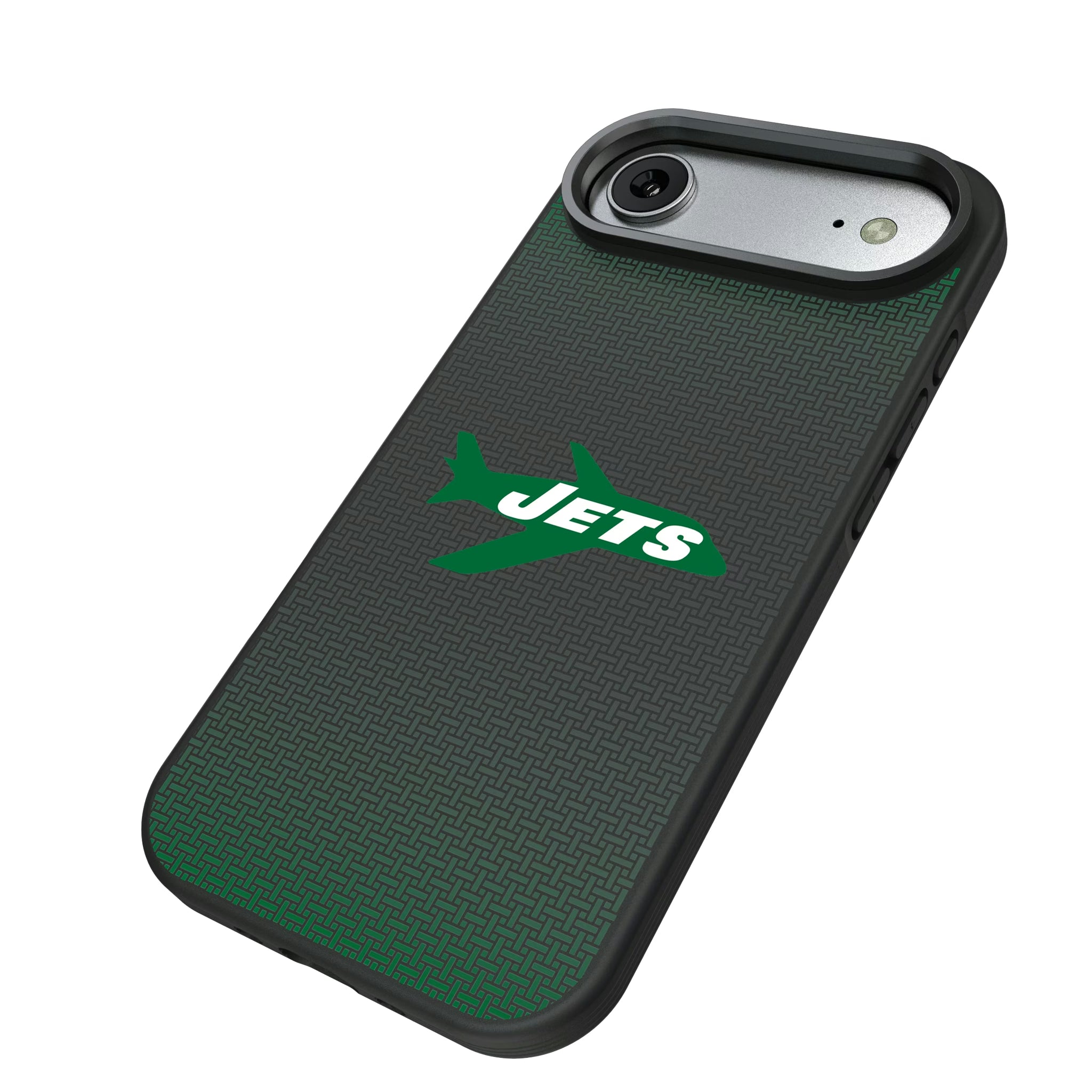 New York Jets 1963 Historic Collection Linen iPhone Bump Phone Case for Apple iPhone - Isometric View#Device_iPhone Air