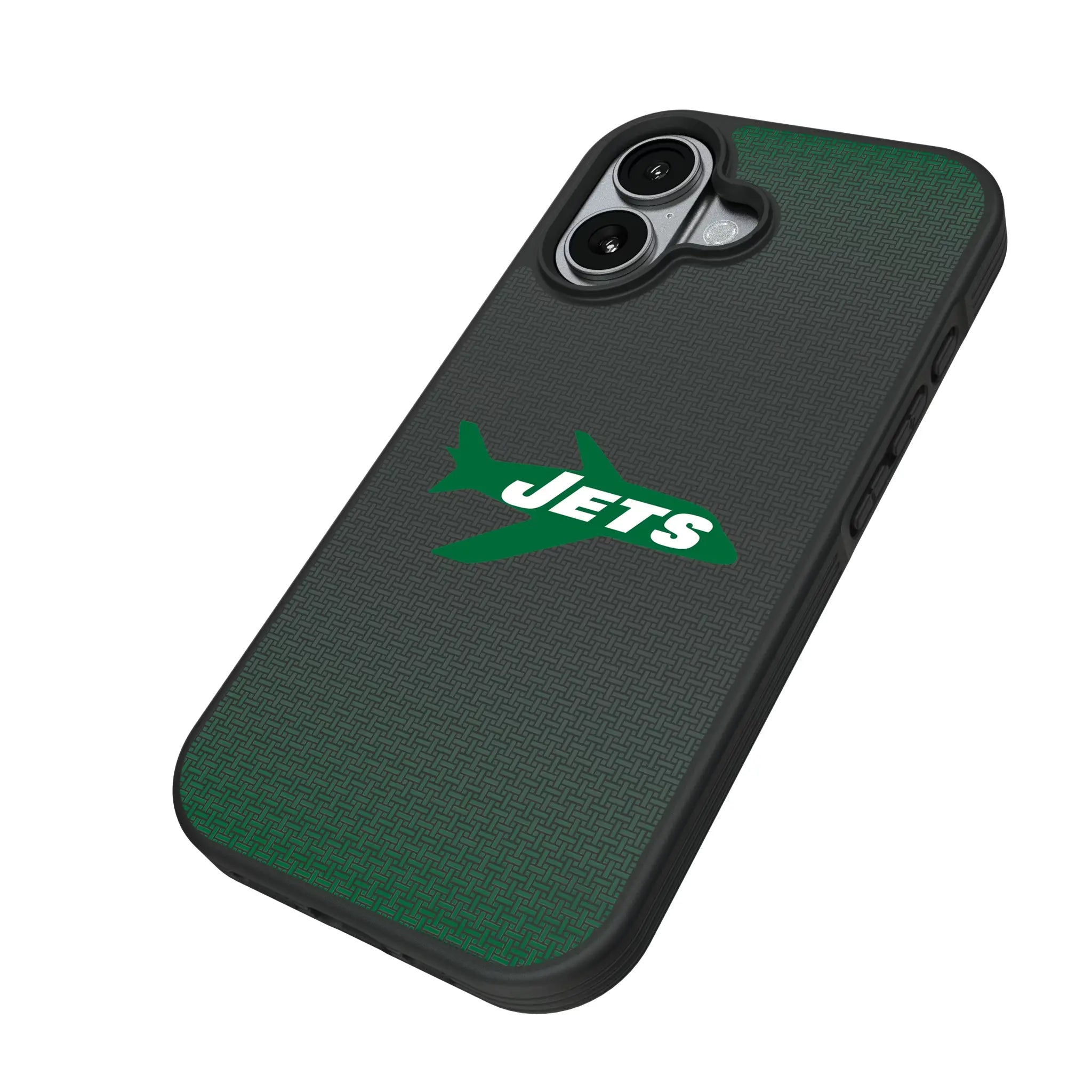 New York Jets 1963 Historic Collection Linen iPhone Bump Phone Case for Apple iPhone - Isometric View#Device_iPhone 17