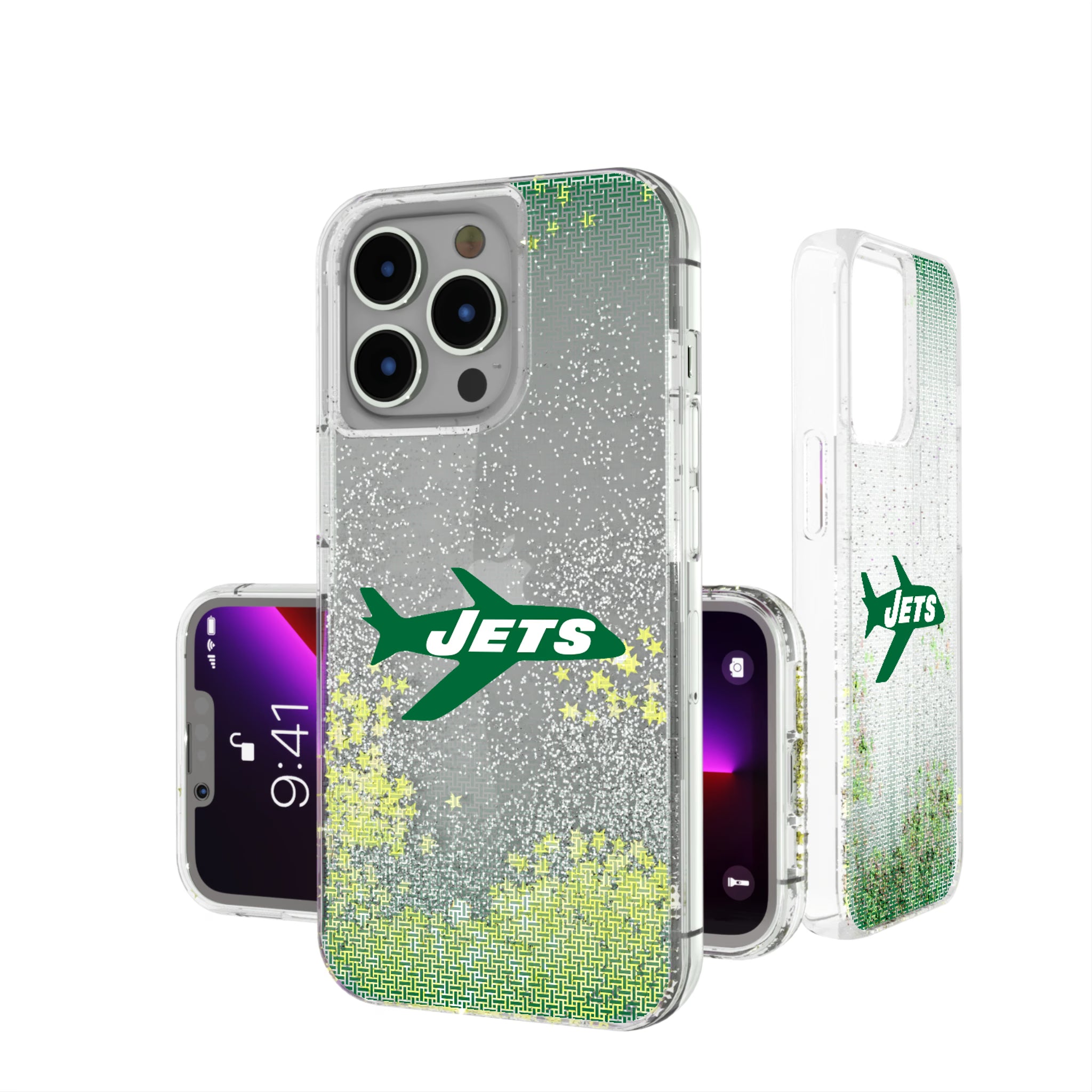 New York Jets 1963 Historic Collection Linen iPhone Glitter Phone Case for Apple iPhone