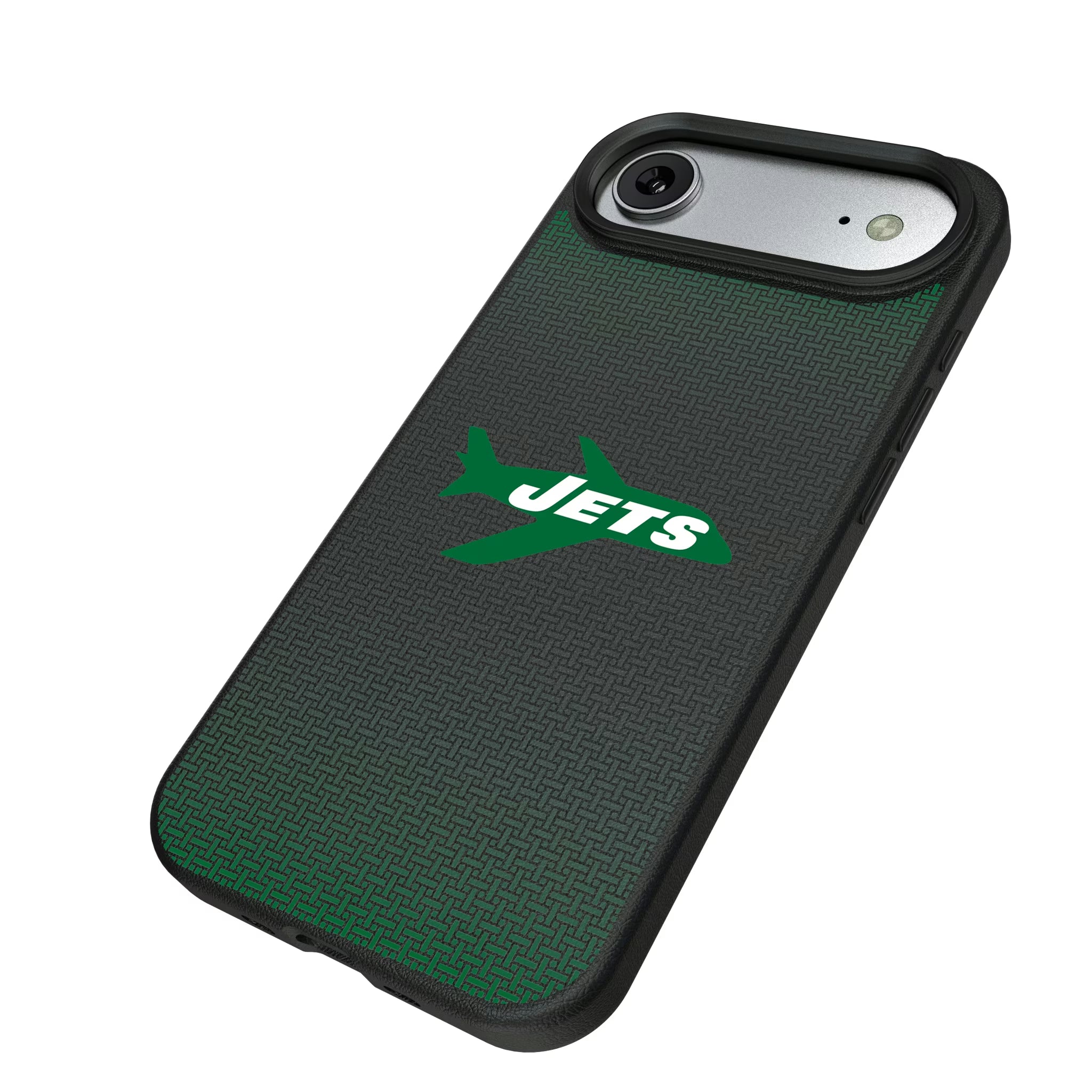 New York Jets 1963 Historic Collection Linen iPhone MagSafe Compatible Phone Case for Apple iPhone - Isometric View#Device_iPhone Air