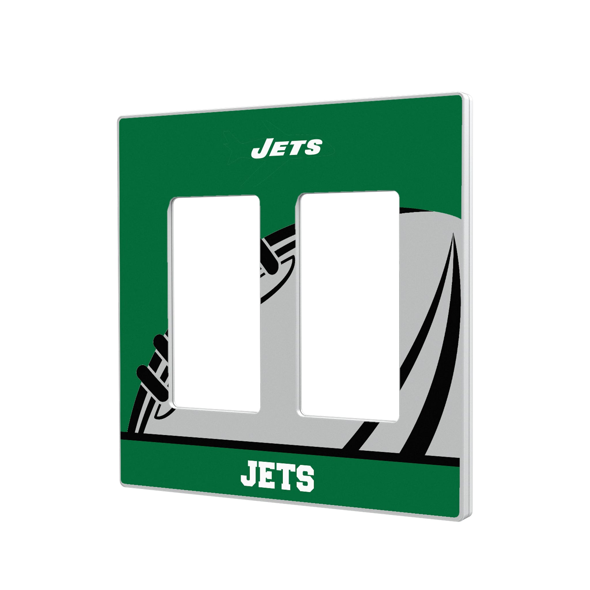 New York Jets 1963 Historic Collection Passtime Hidden-Screw Light Switch Plate#Style_Double Rocker