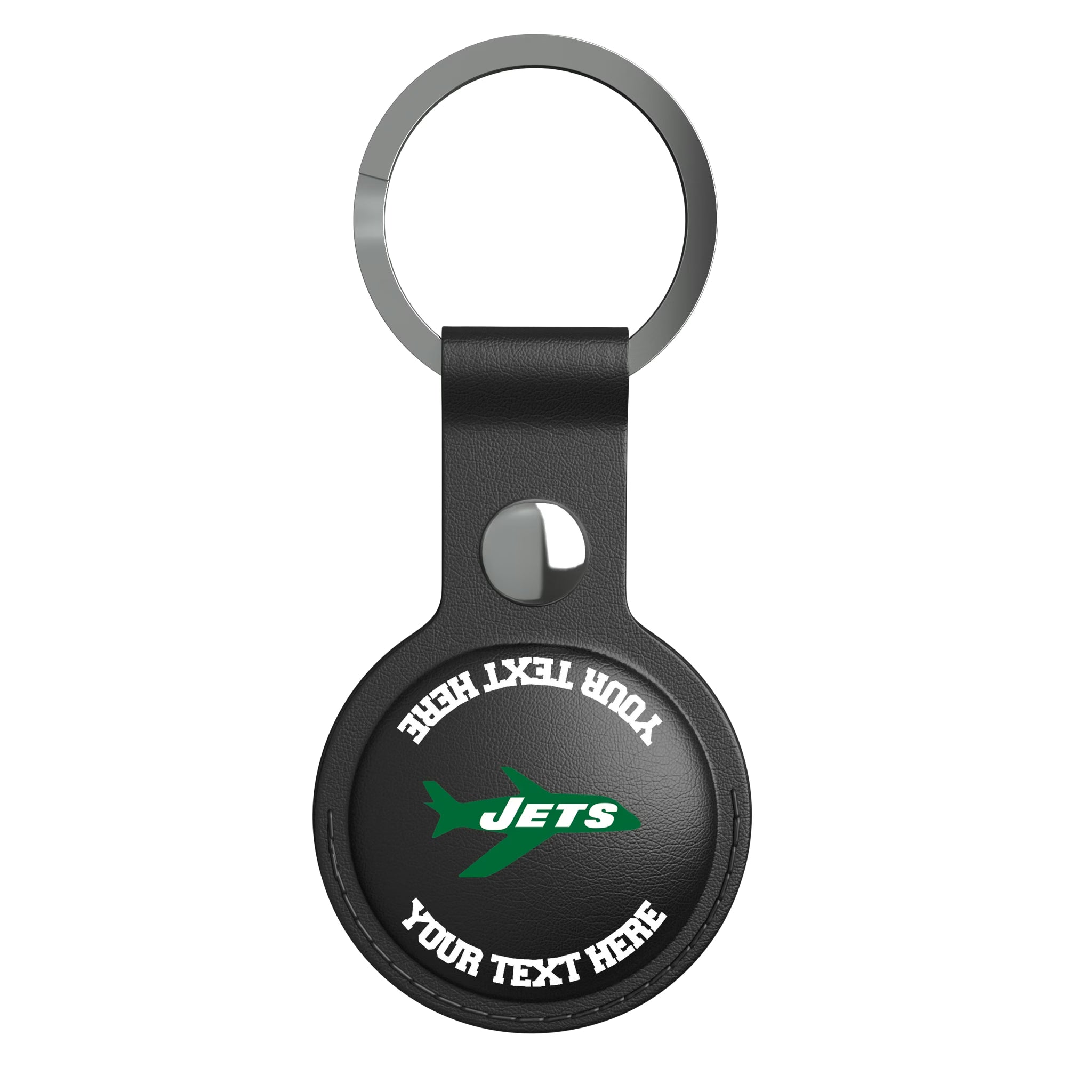 New York Jets 1963 Historic Collection Personalized Insignia AirTag Black Airtag Holder