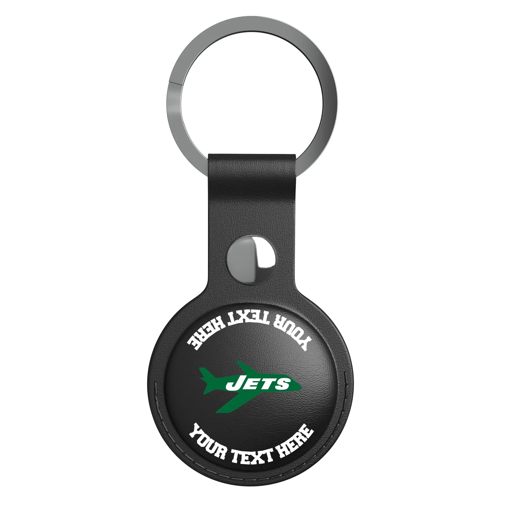 New York Jets 1963 Historic Collection Personalized Insignia AirTag Black Airtag Holder