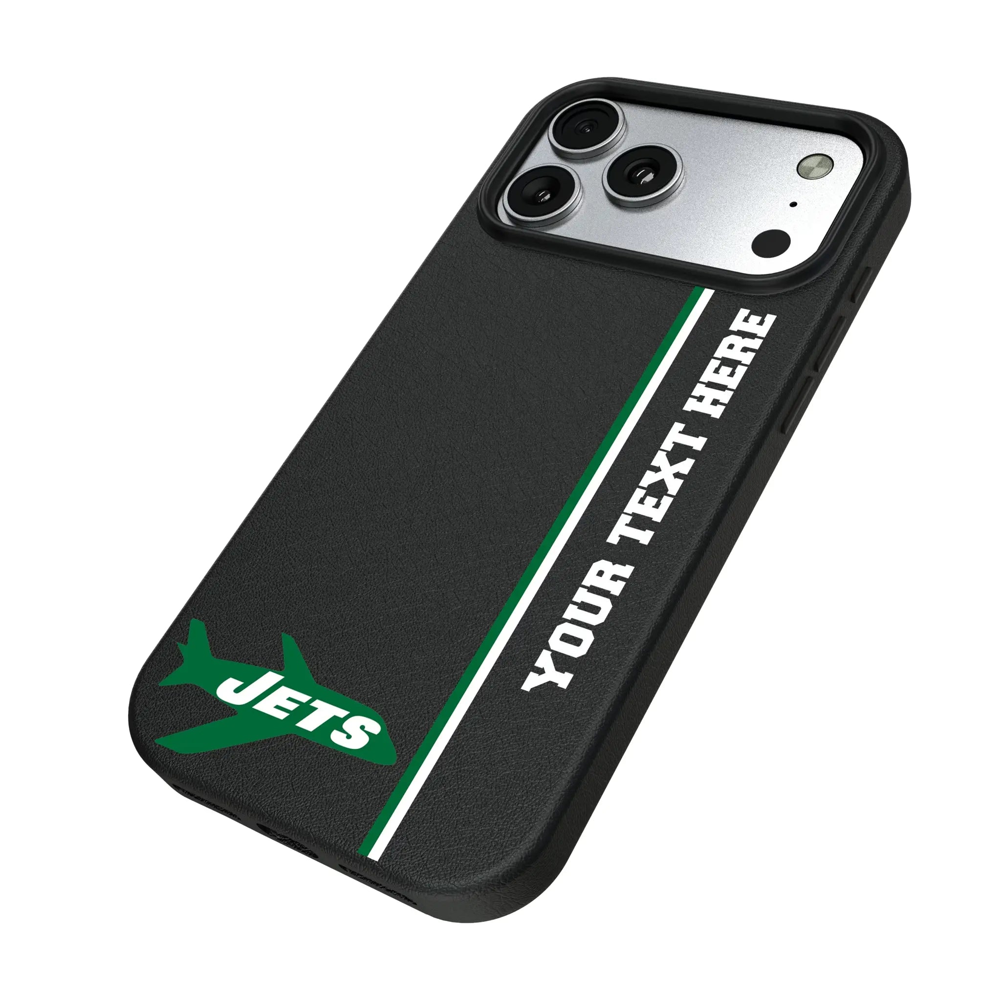 New York Jets 1963 Historic Collection Personalized Sidebard iPhone MagSafe Compatible Phone Case for Apple iPhone - Isometric View#Device_iPhone 17 Pro Max