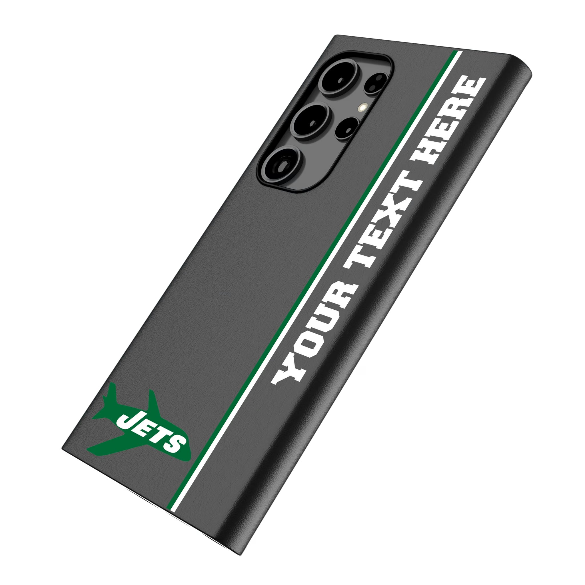 New York Jets 1963 Historic Collection Personalized Sidebard Galaxy MagSafe Compatible Phone Case for Samsung Galaxy - Isometric View