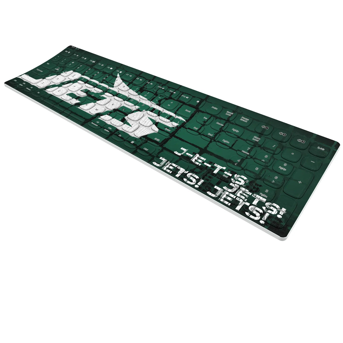 New York Jets Brick KKB605 Curved Wireless Keyboard - Isometric View