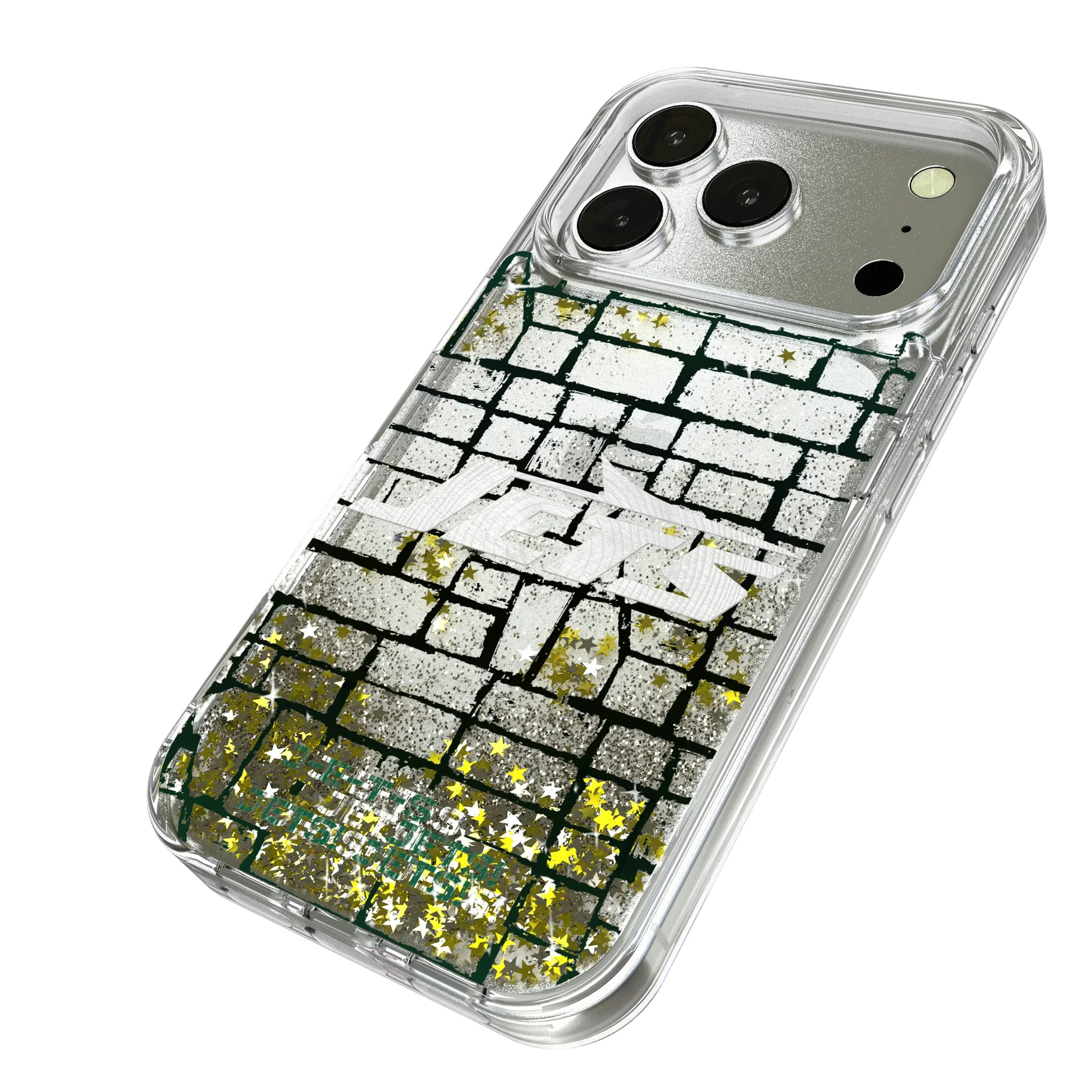 New York Jets Brick iPhone Glitter Phone Case for Apple iPhone - Isometric View