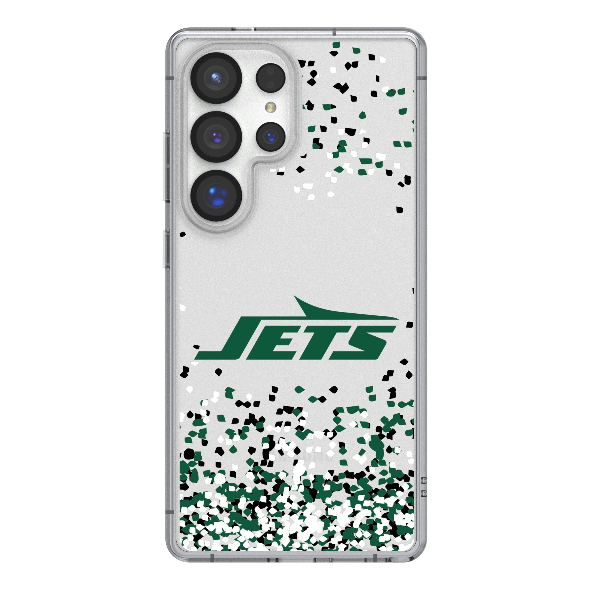 New York Jets Confetti Galaxy Clear Phone Case for Samsung Galaxy