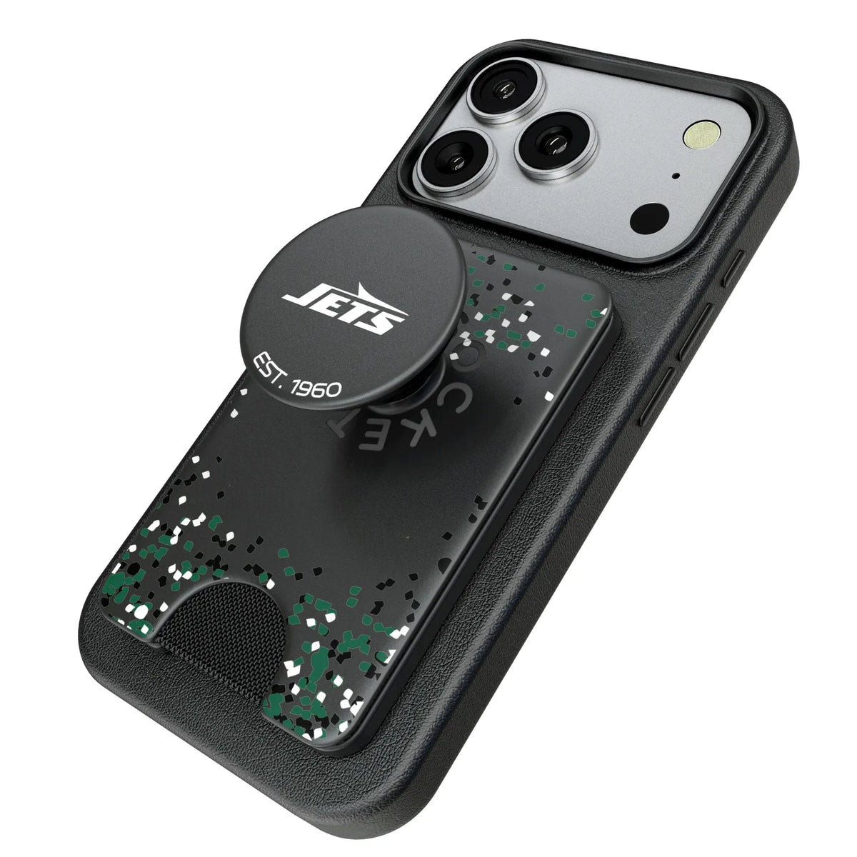 New York Jets Confetti Popsockets Wallet Magnetic - Isometric View