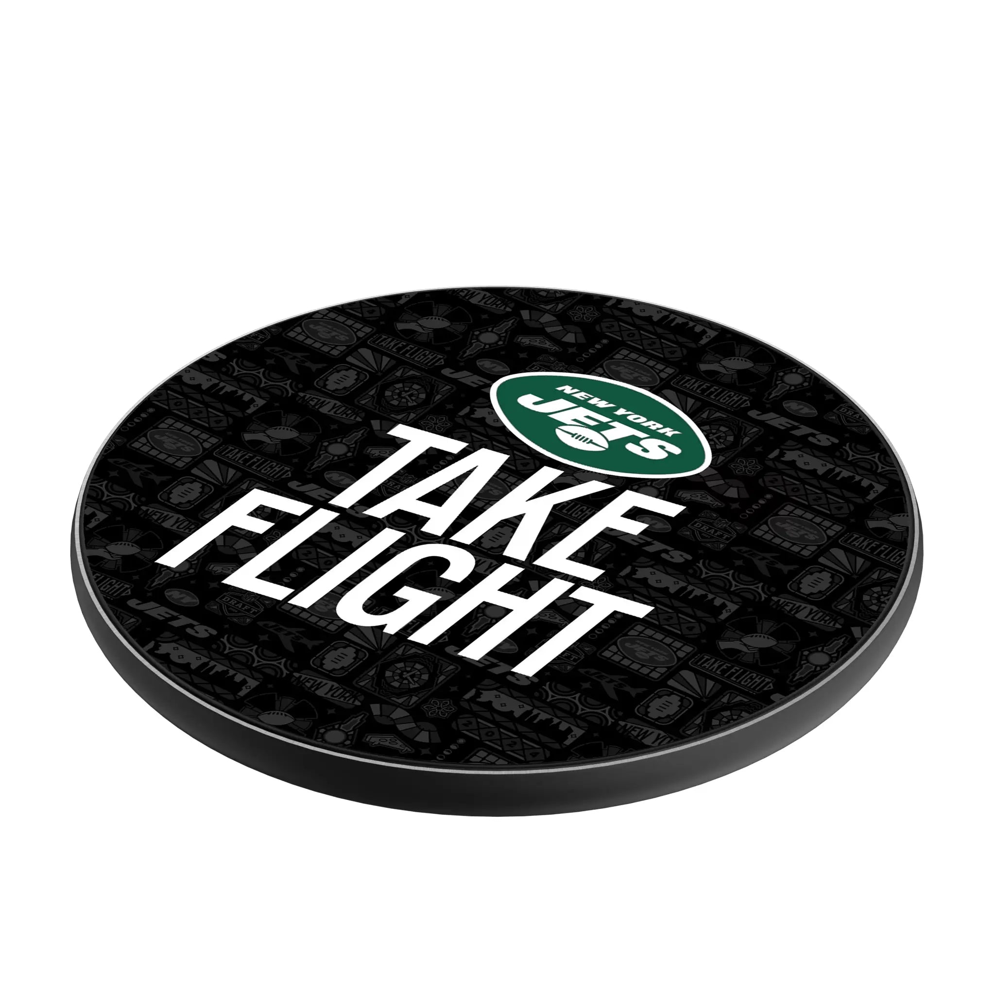 New York Jets Deco 15-Watt Wireless Charger - Isometric View