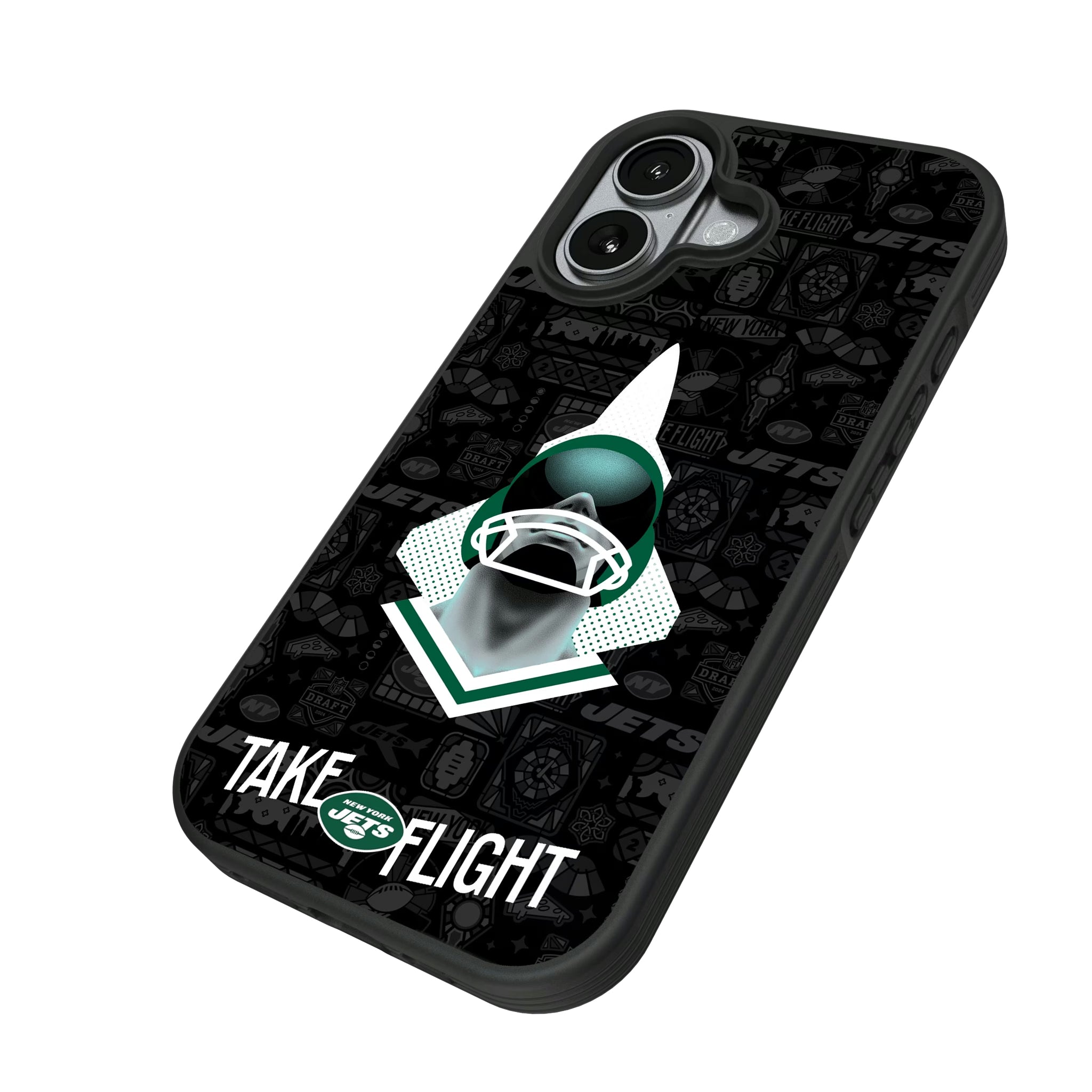 New York Jets Deco iPhone Bump Phone Case for Apple iPhone - Isometric View#Device_iPhone 17